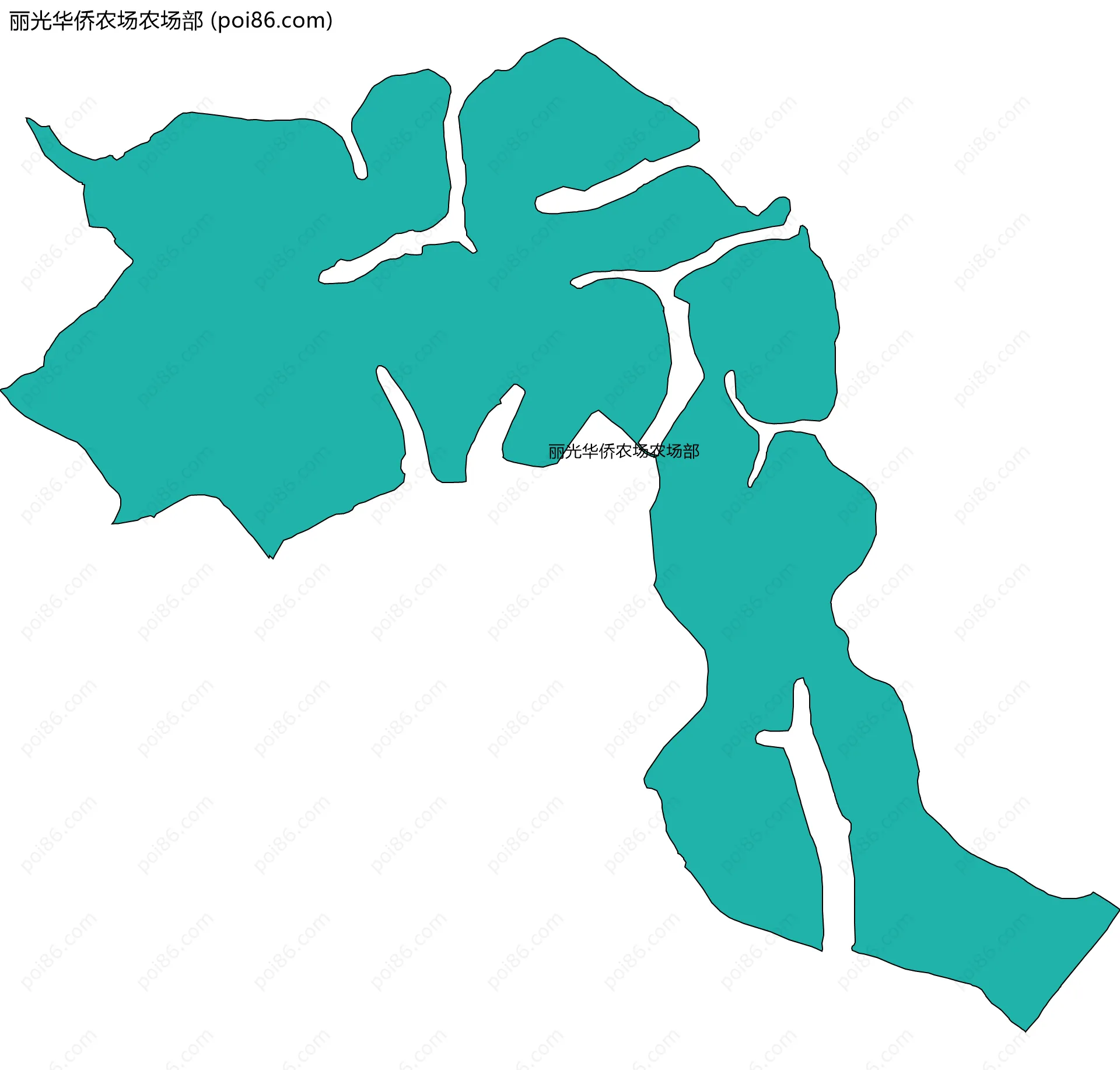 丽光华侨农场农场部边界地图