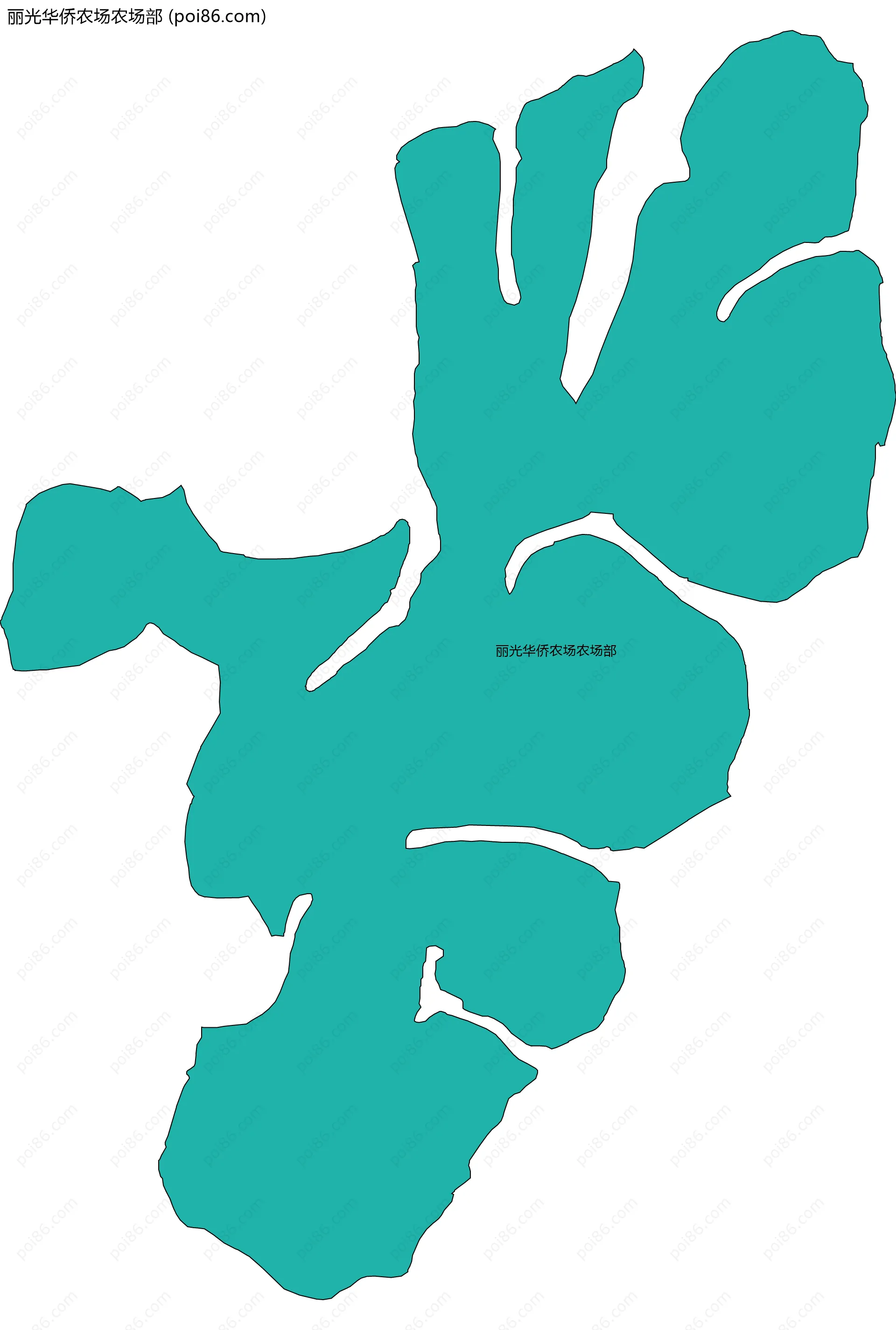 丽光华侨农场农场部边界地图