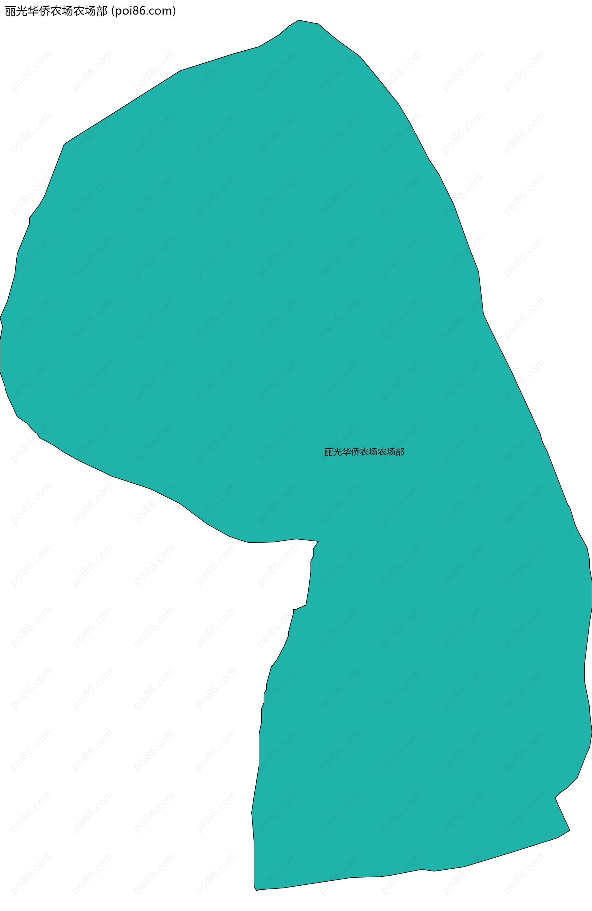 丽光华侨农场农场部边界地图