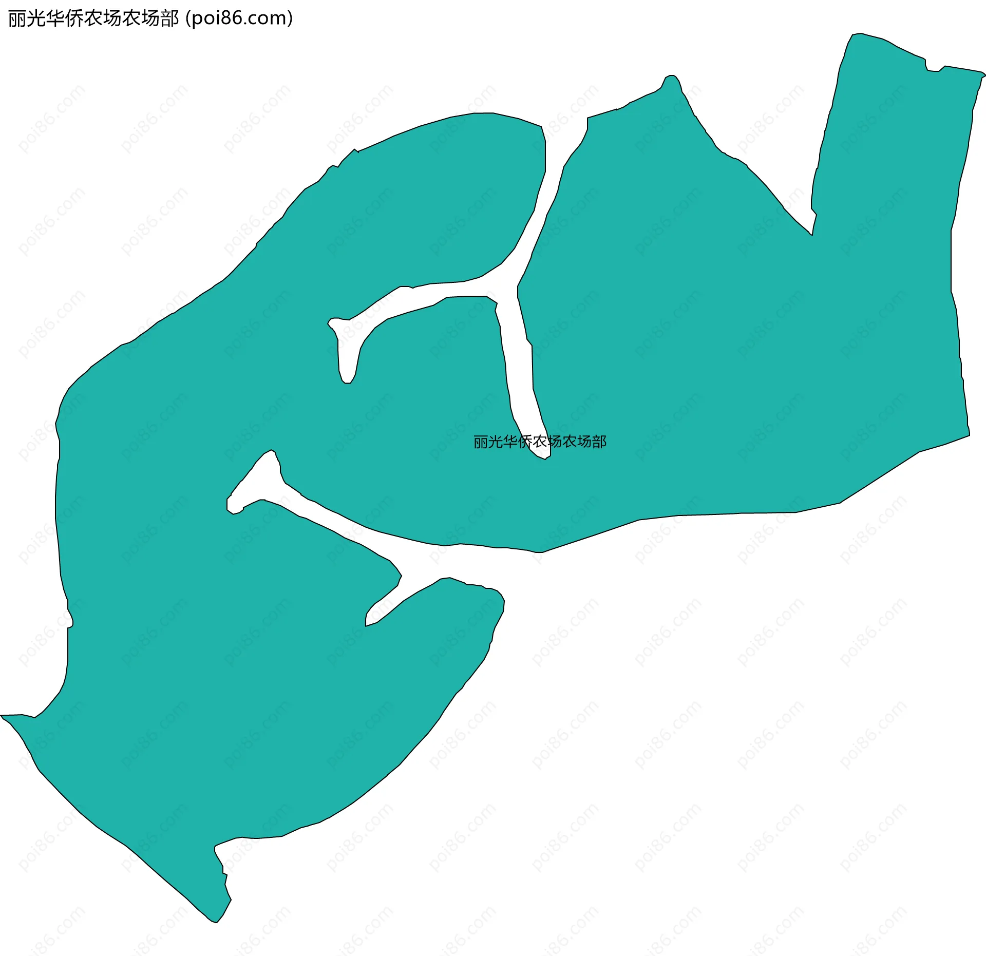 丽光华侨农场农场部边界地图