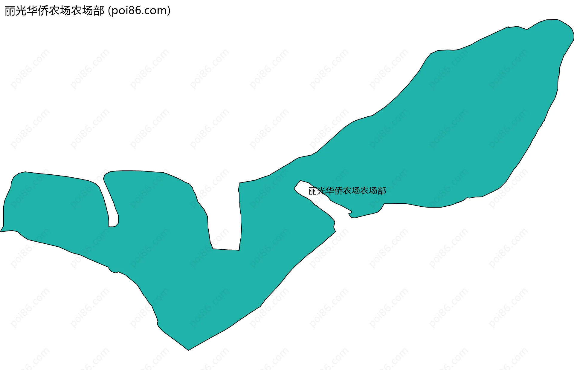 丽光华侨农场农场部边界地图