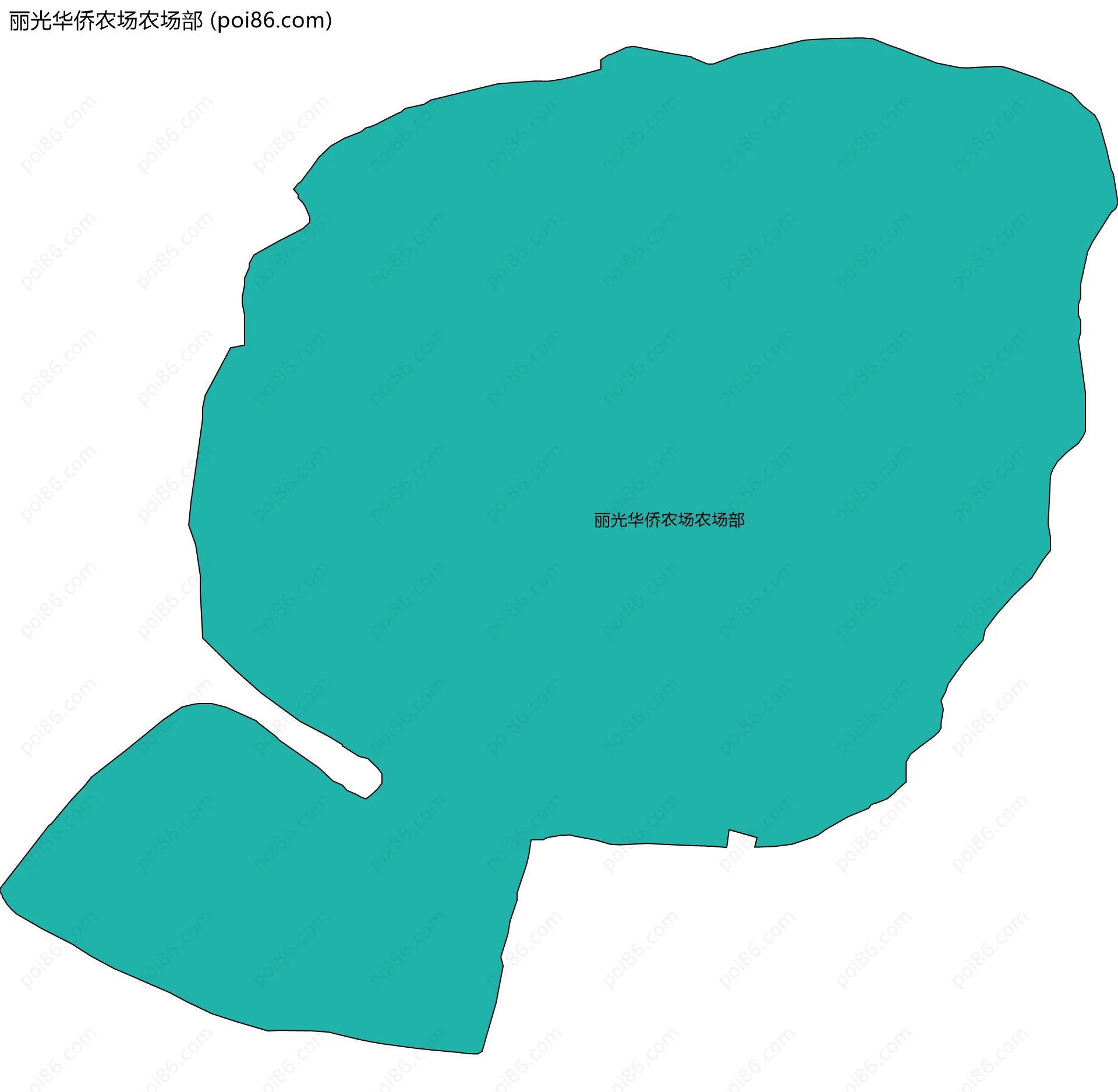 丽光华侨农场农场部边界地图