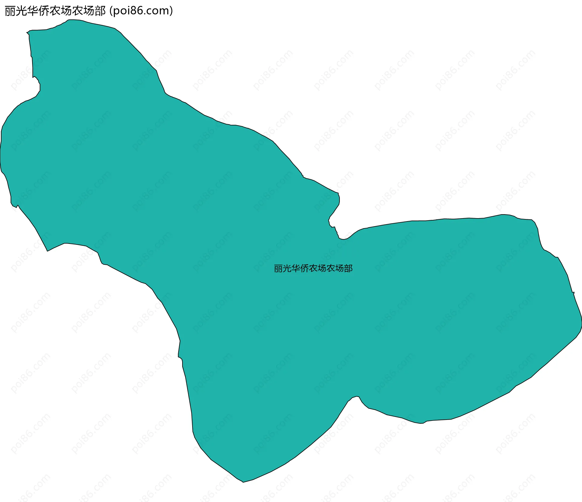 丽光华侨农场农场部边界地图