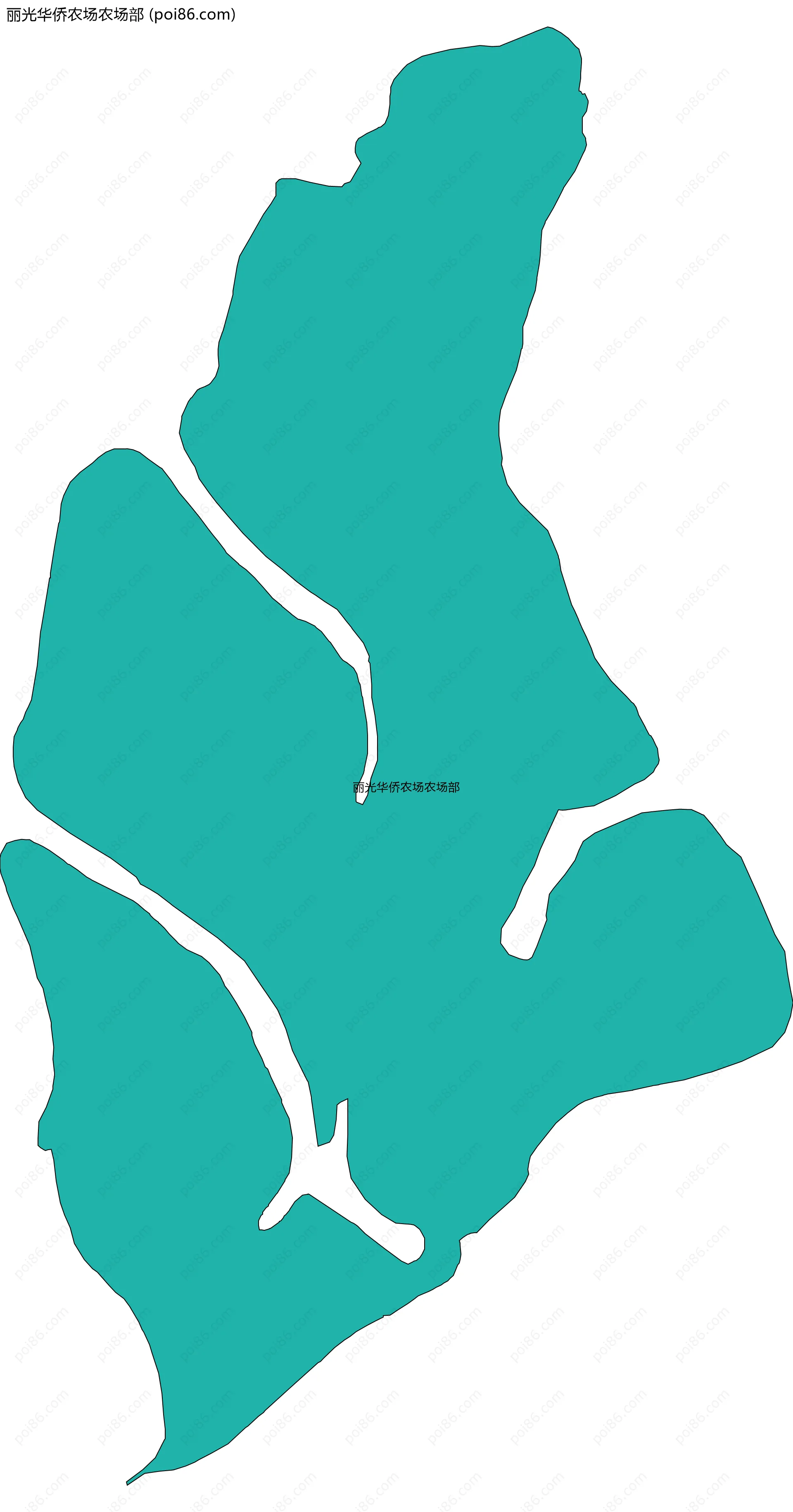 丽光华侨农场农场部边界地图