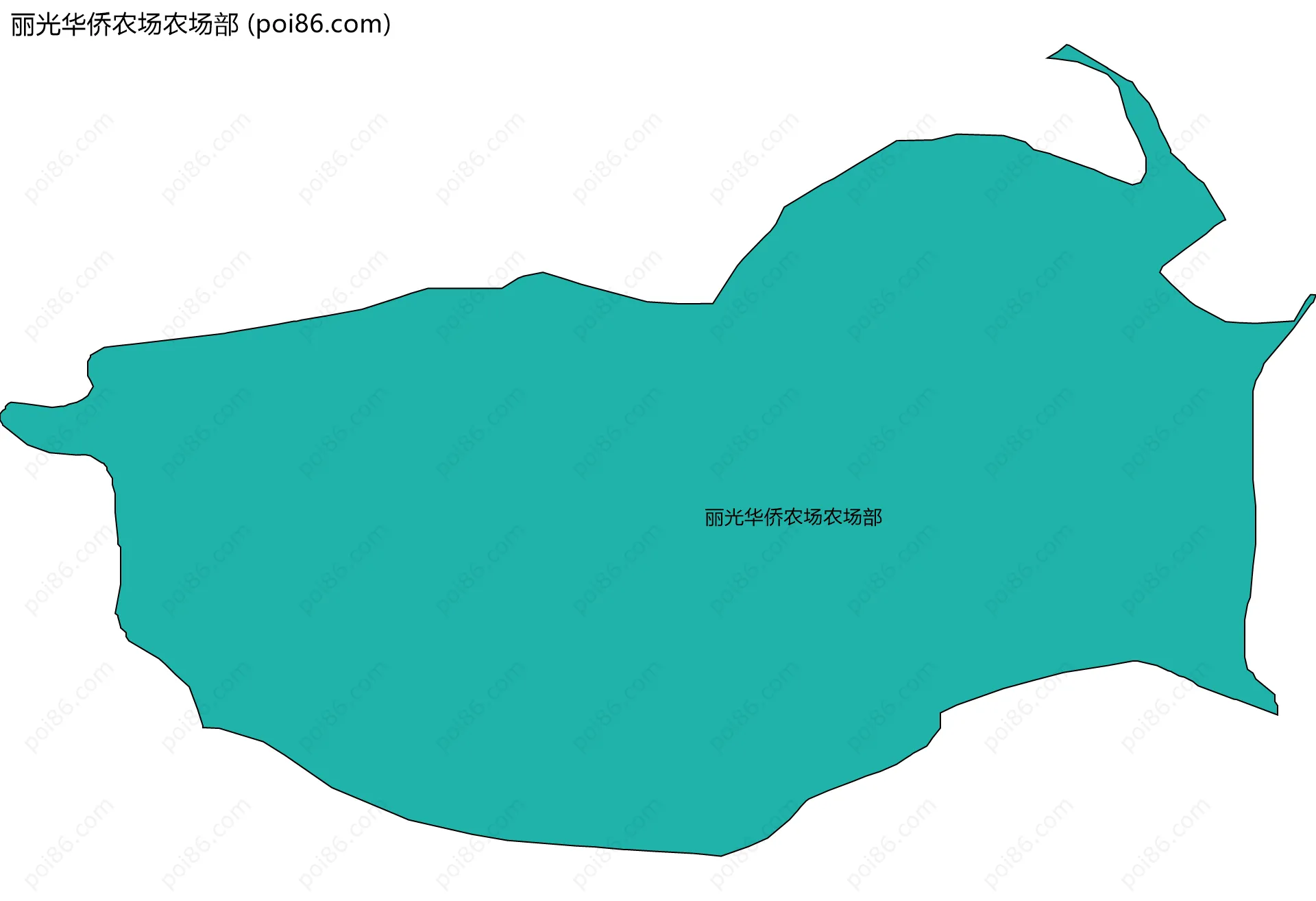 丽光华侨农场农场部边界地图