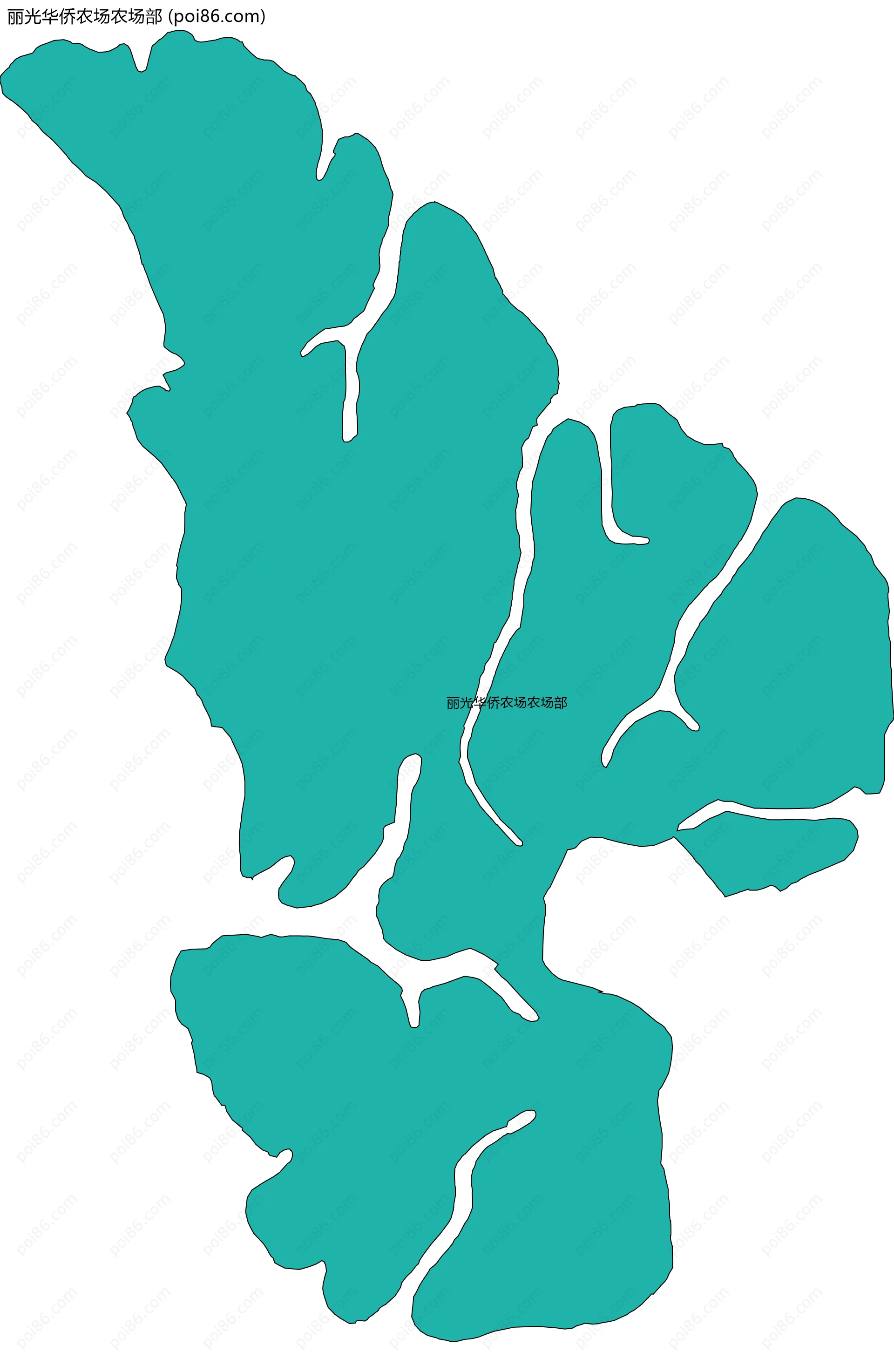 丽光华侨农场农场部边界地图