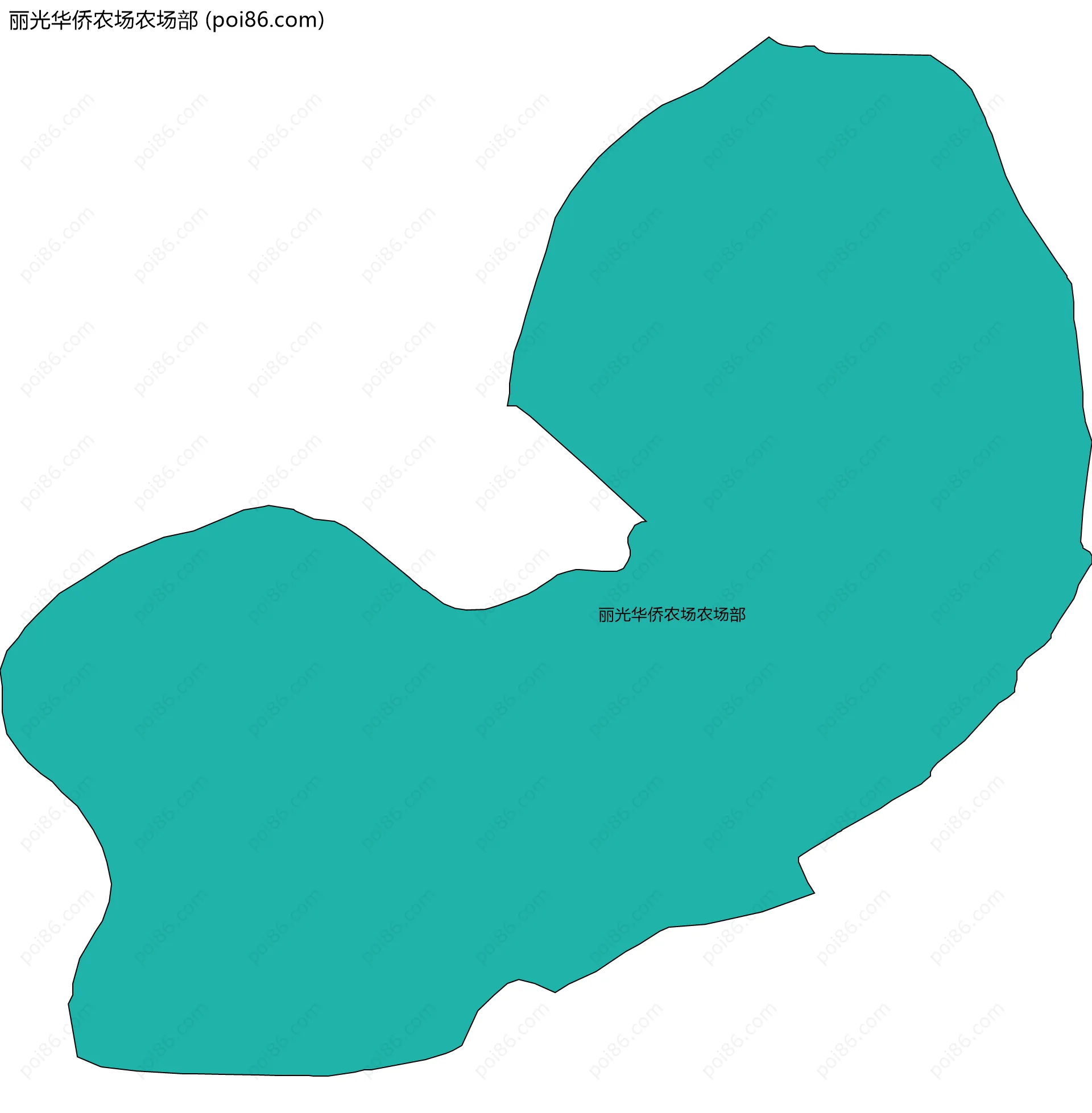 丽光华侨农场农场部边界地图