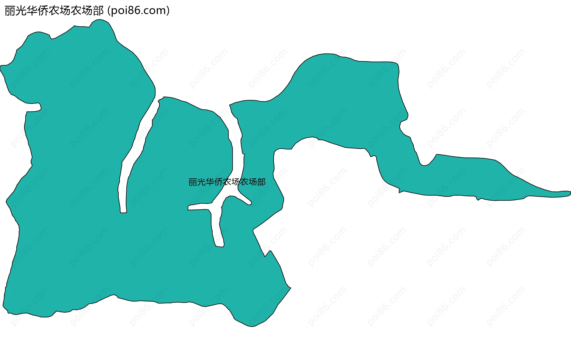 丽光华侨农场农场部边界地图