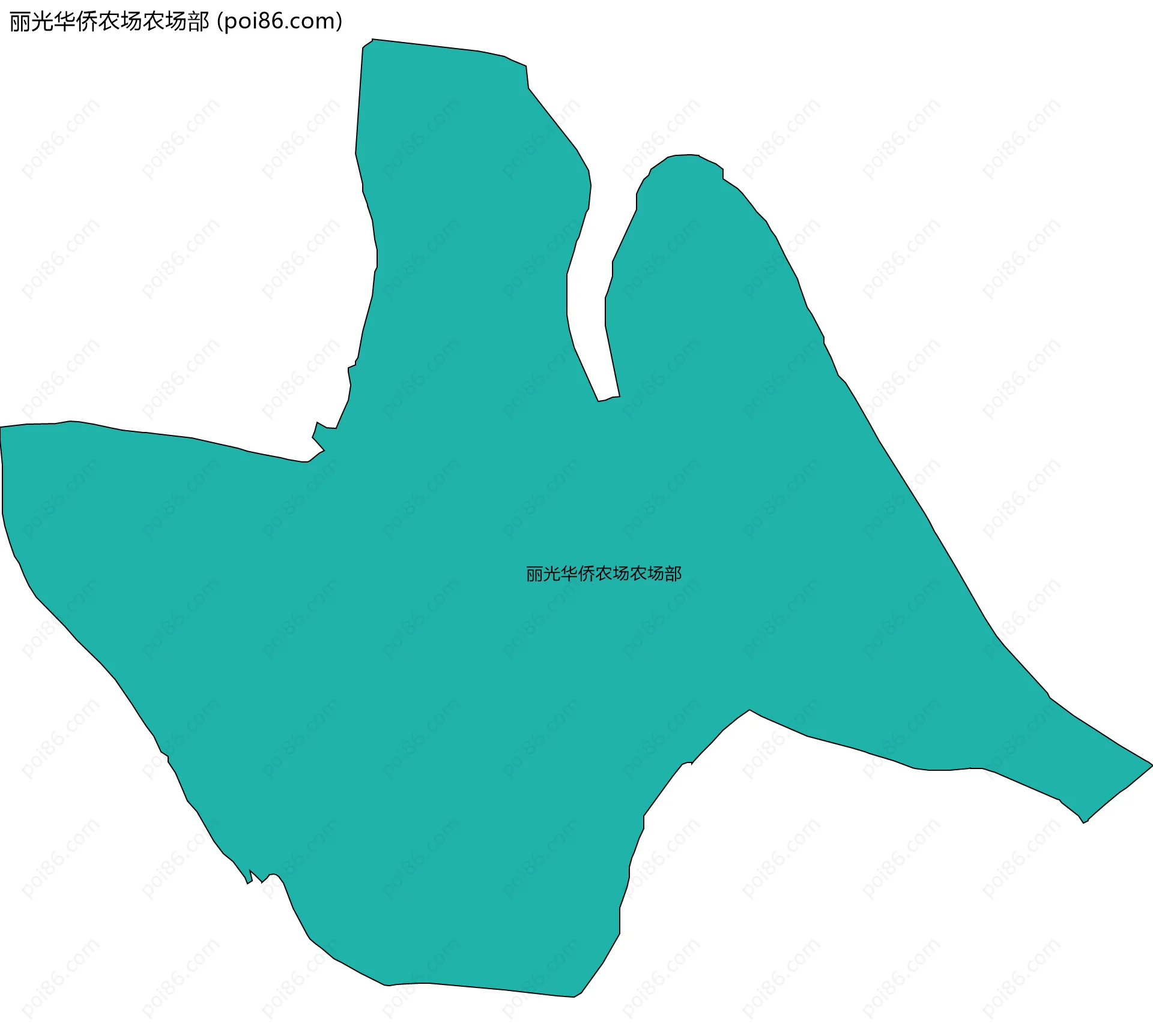 丽光华侨农场农场部边界地图