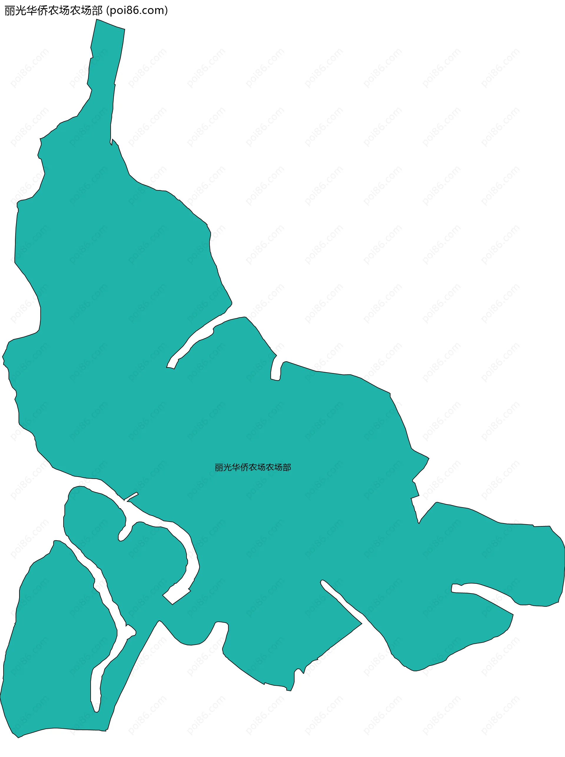 丽光华侨农场农场部边界地图