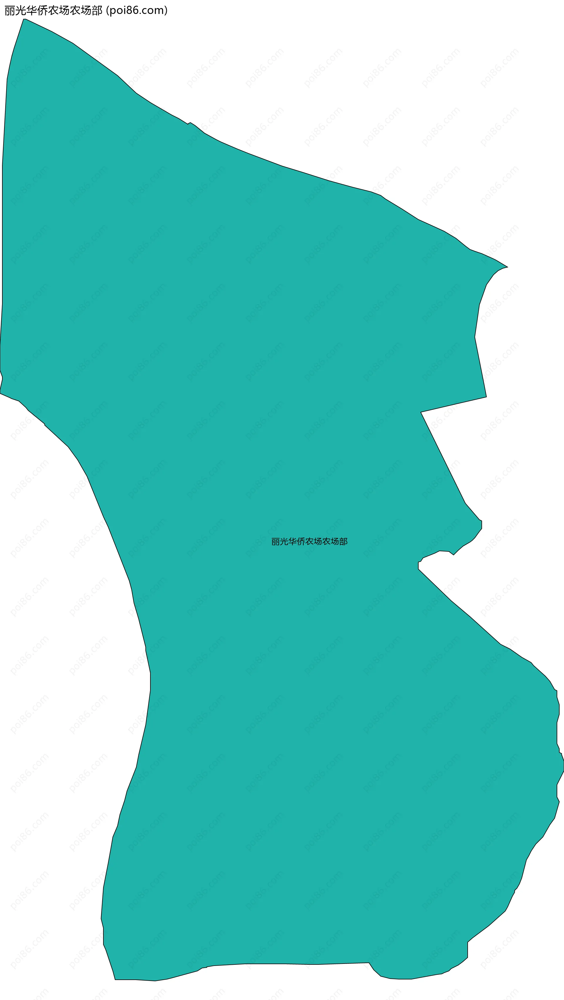 丽光华侨农场农场部边界地图