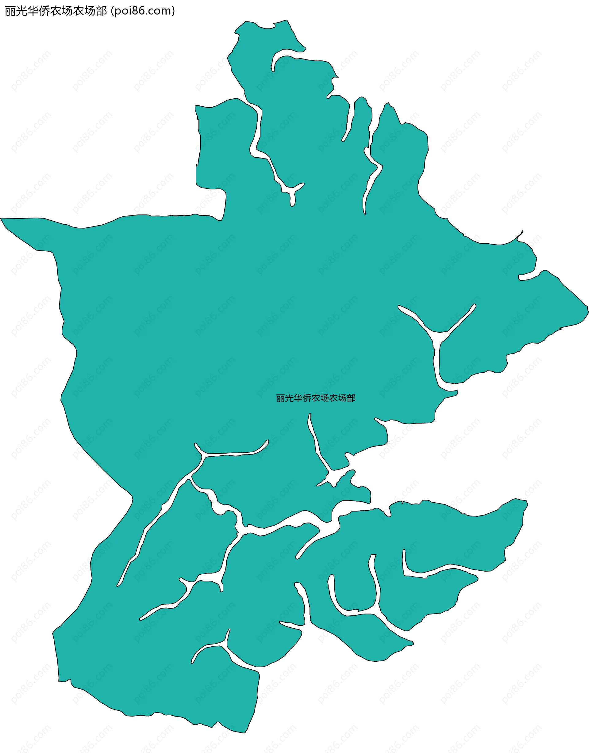 丽光华侨农场农场部边界地图