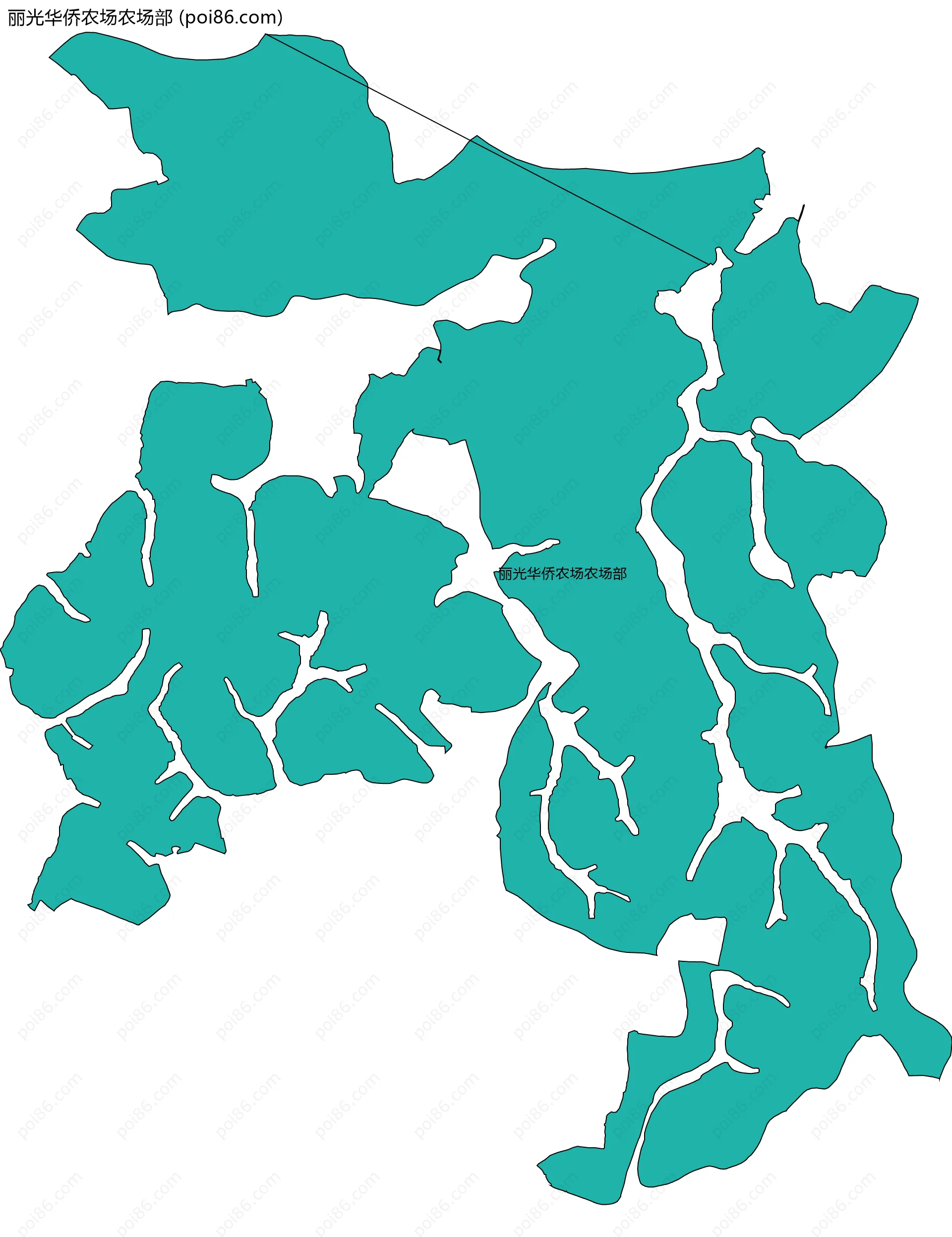 丽光华侨农场农场部边界地图