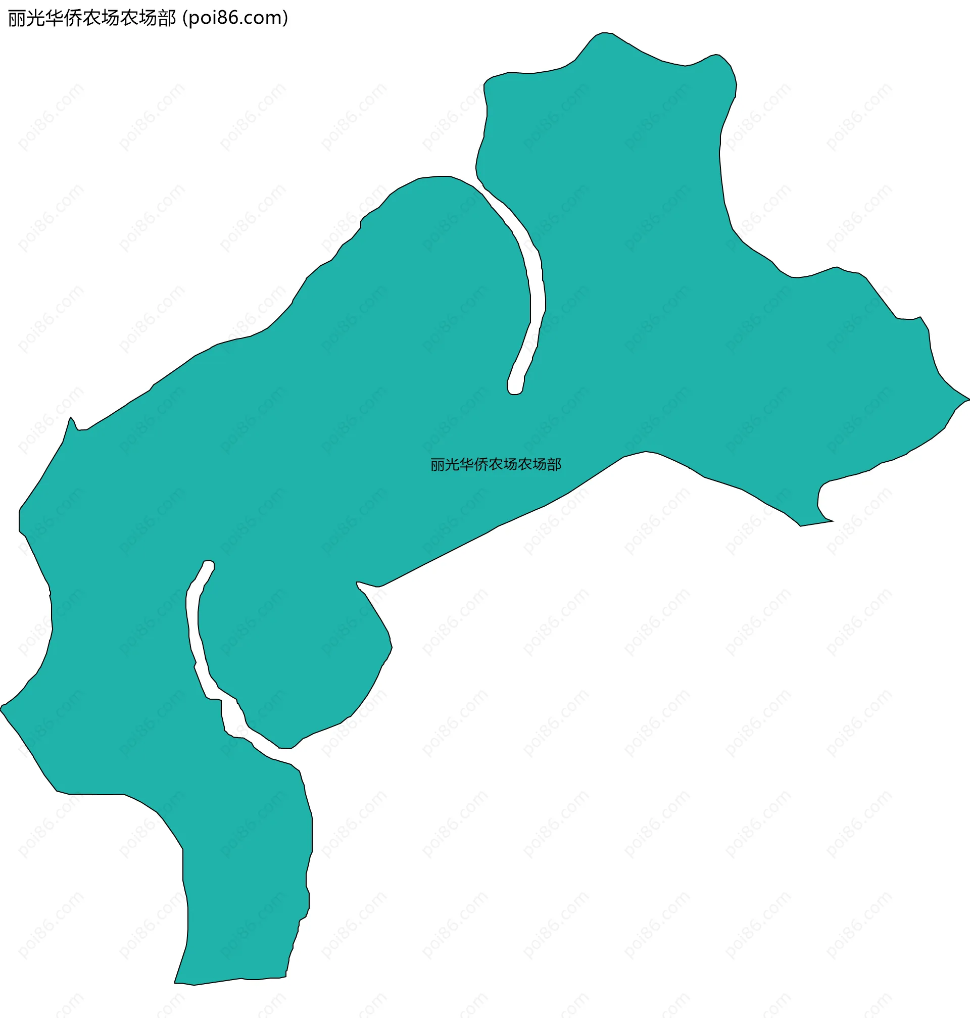 丽光华侨农场农场部边界地图