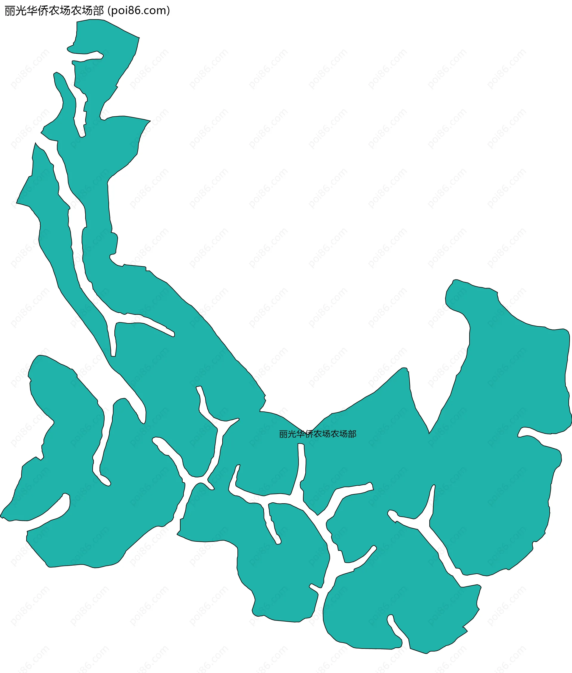 丽光华侨农场农场部边界地图