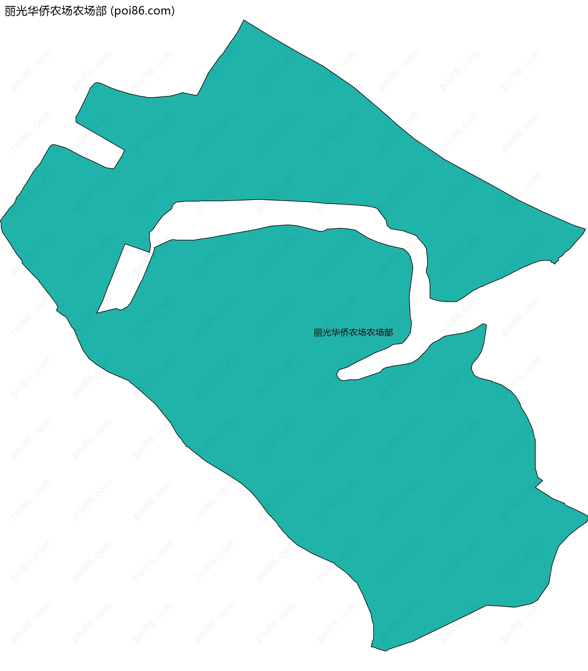 丽光华侨农场农场部边界地图