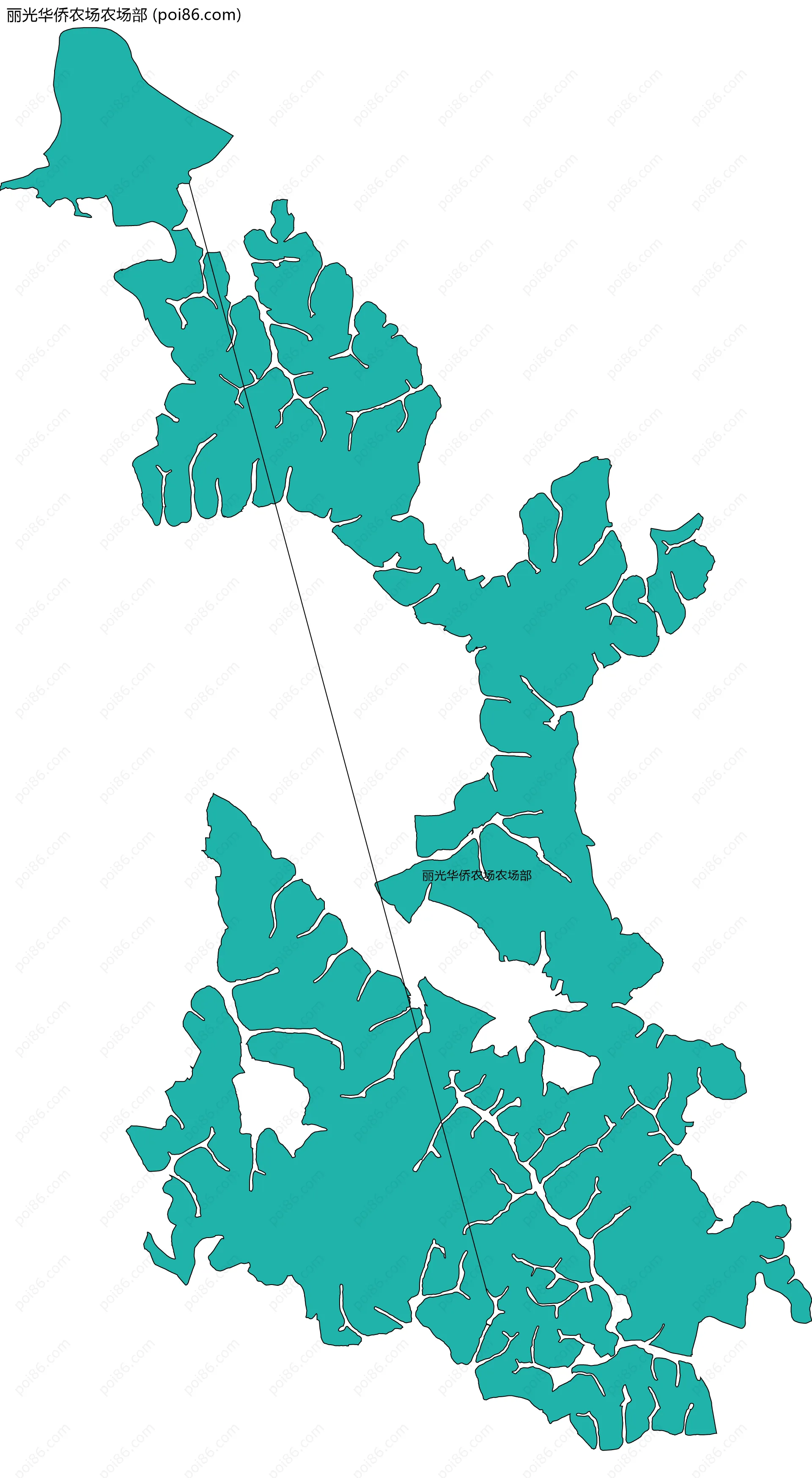 丽光华侨农场农场部边界地图