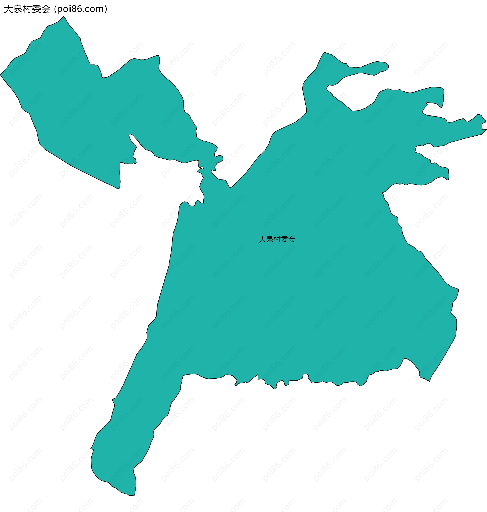 大泉村委会边界地图