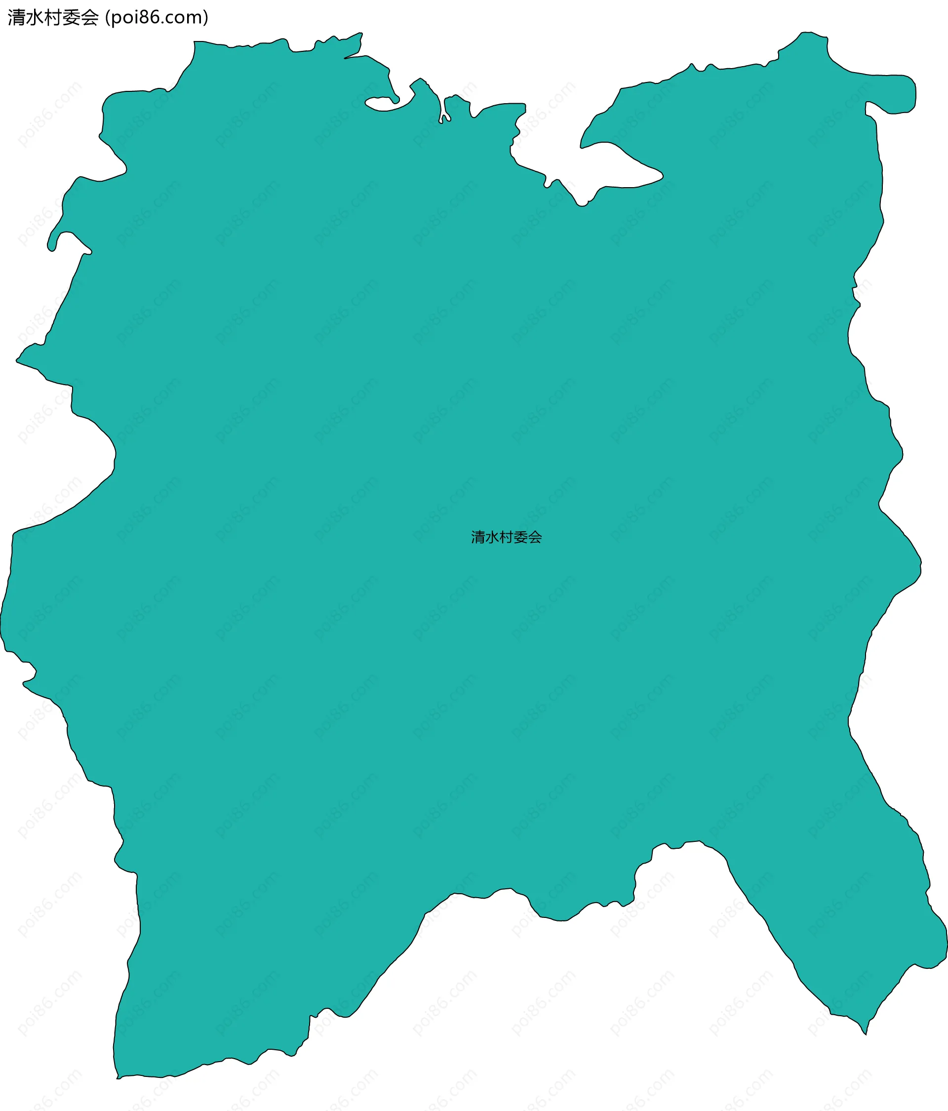 清水村委会边界地图