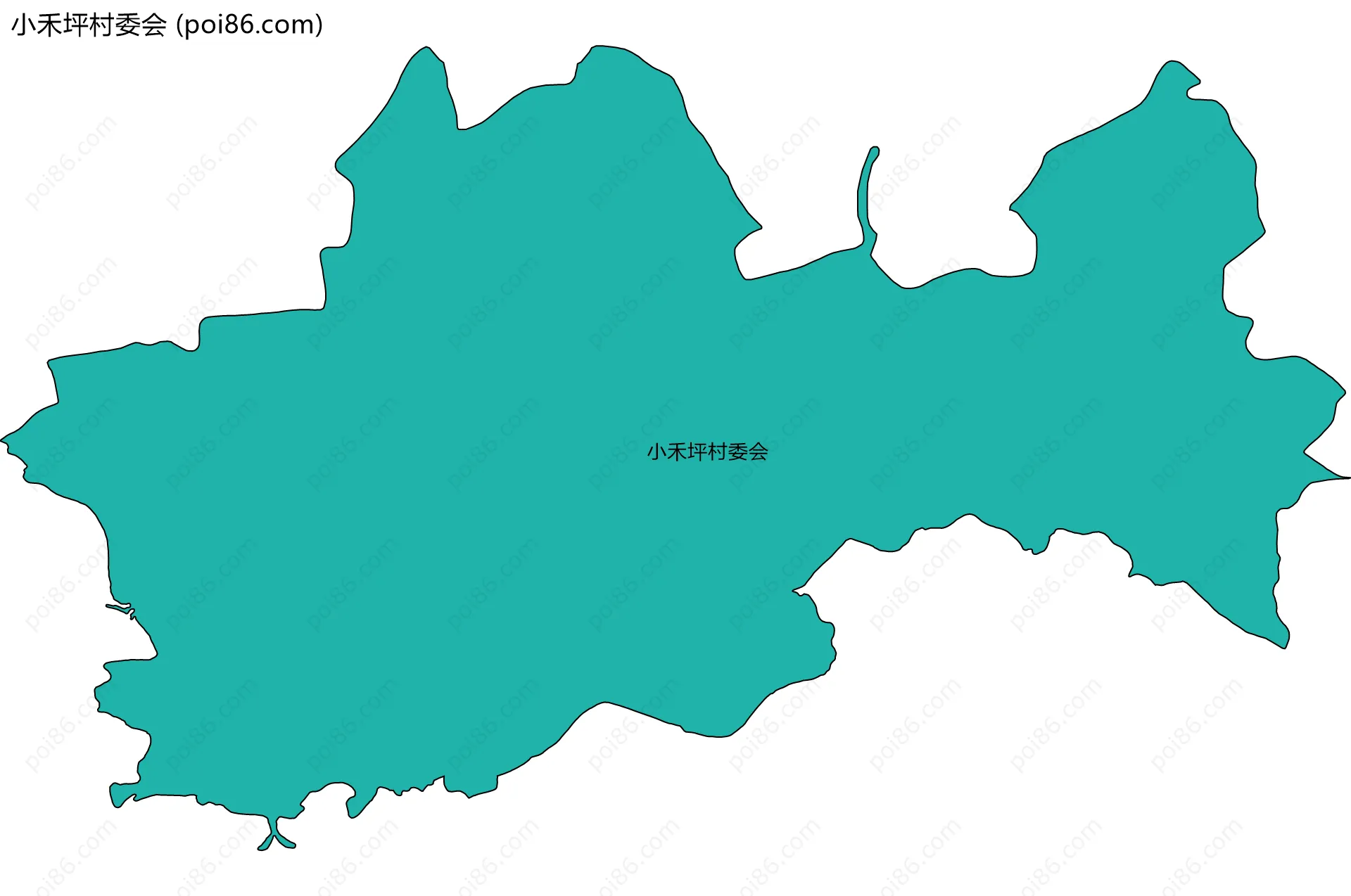小禾坪村委会边界地图