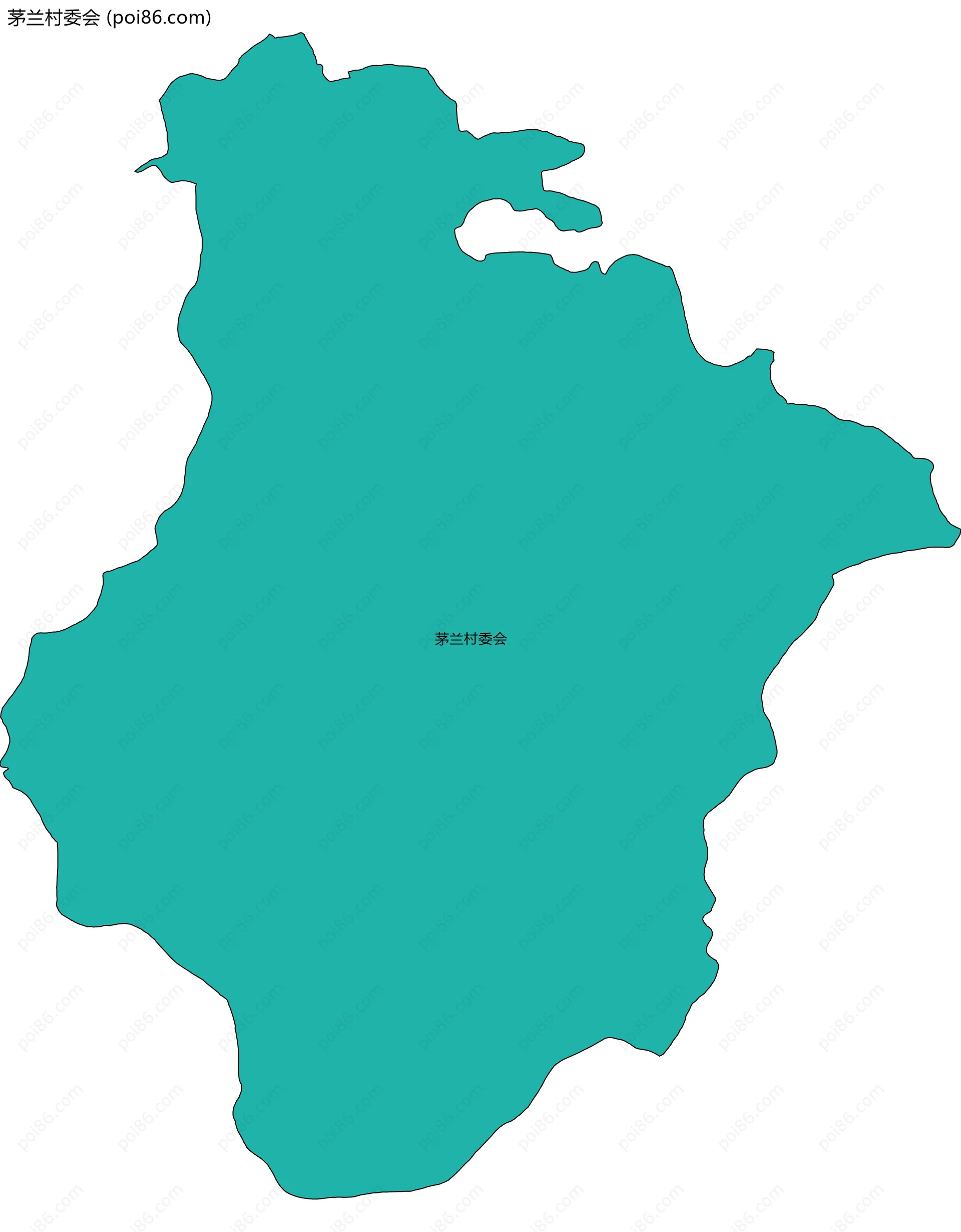 茅兰村委会边界地图