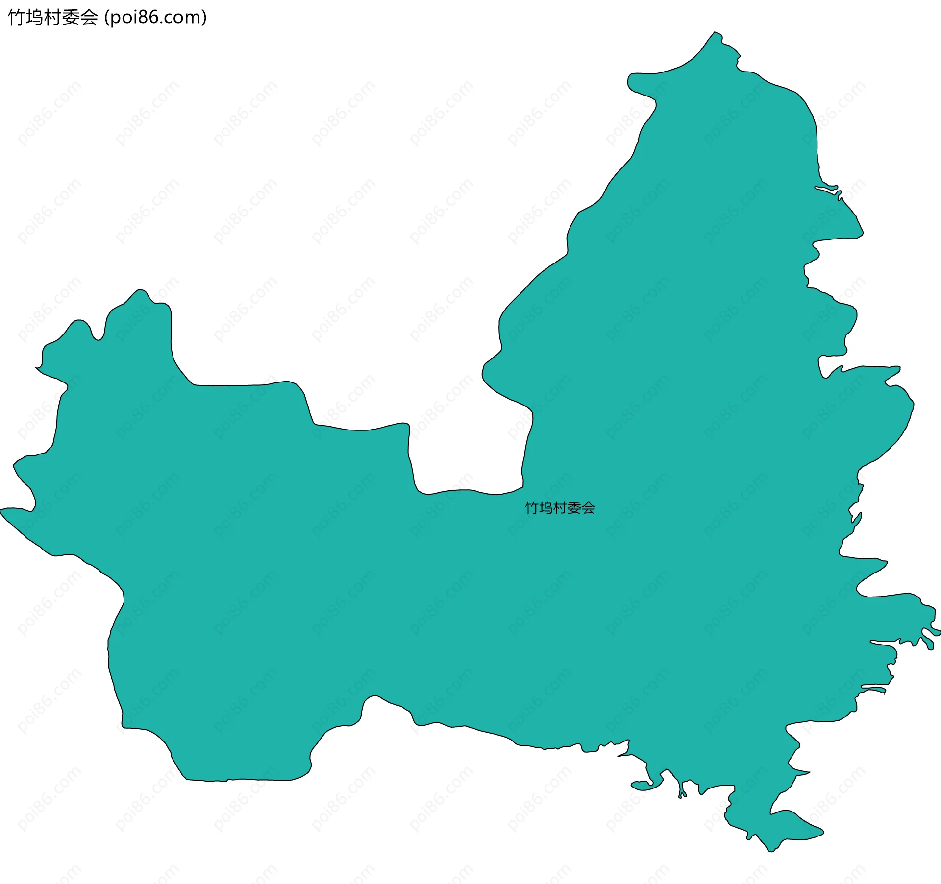 竹坞村委会边界地图