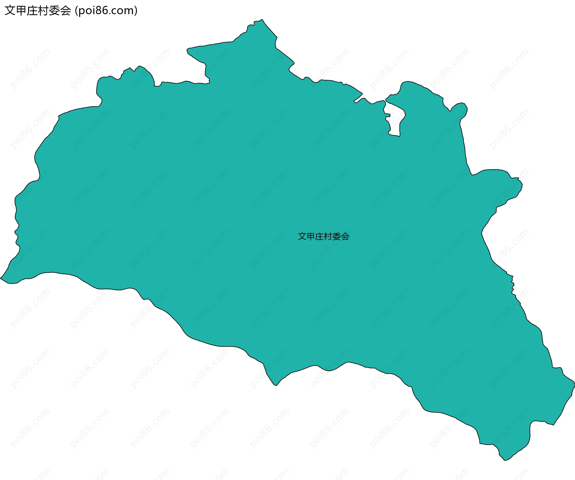 文甲庄村委会边界地图