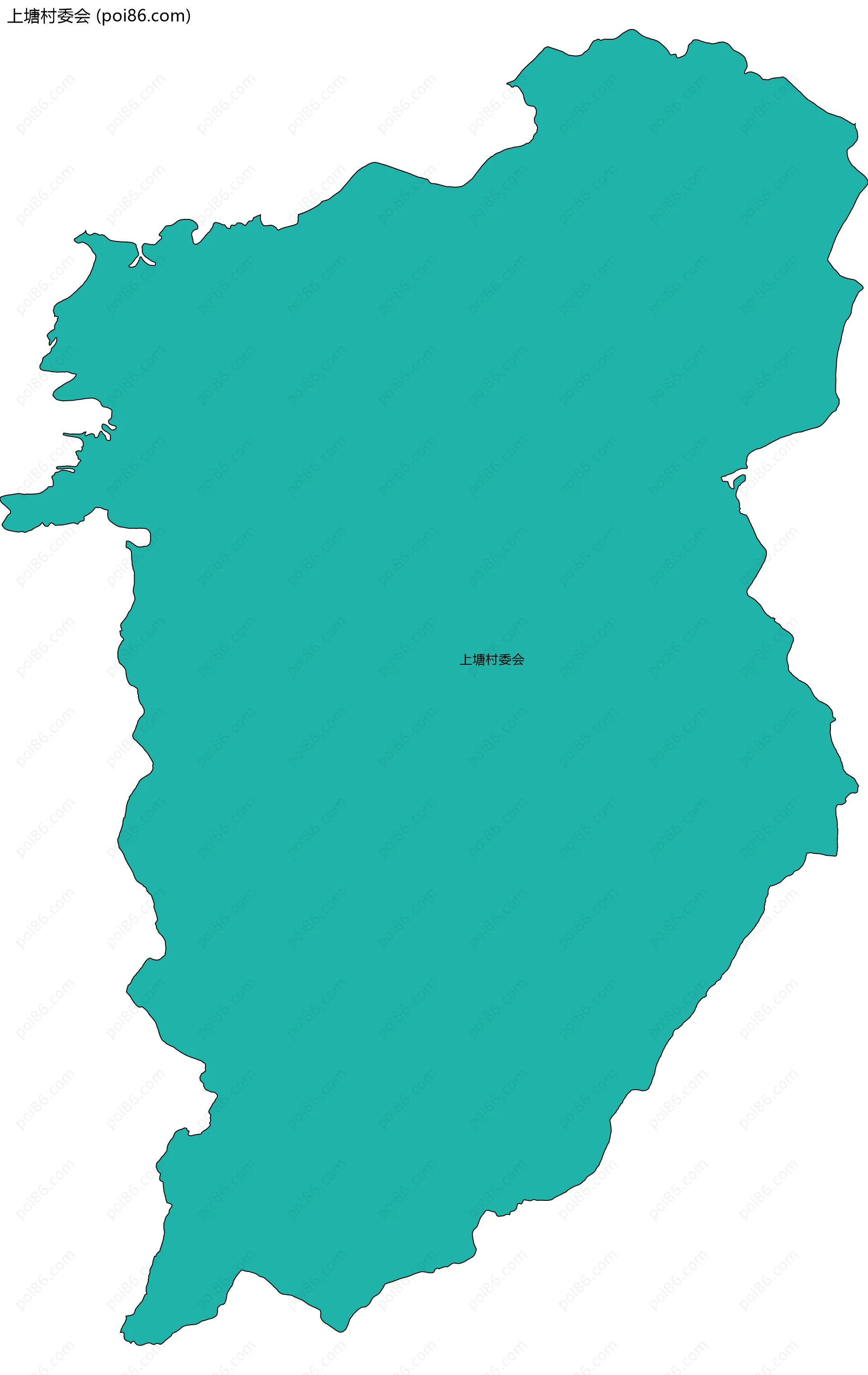 上塘村委会边界地图