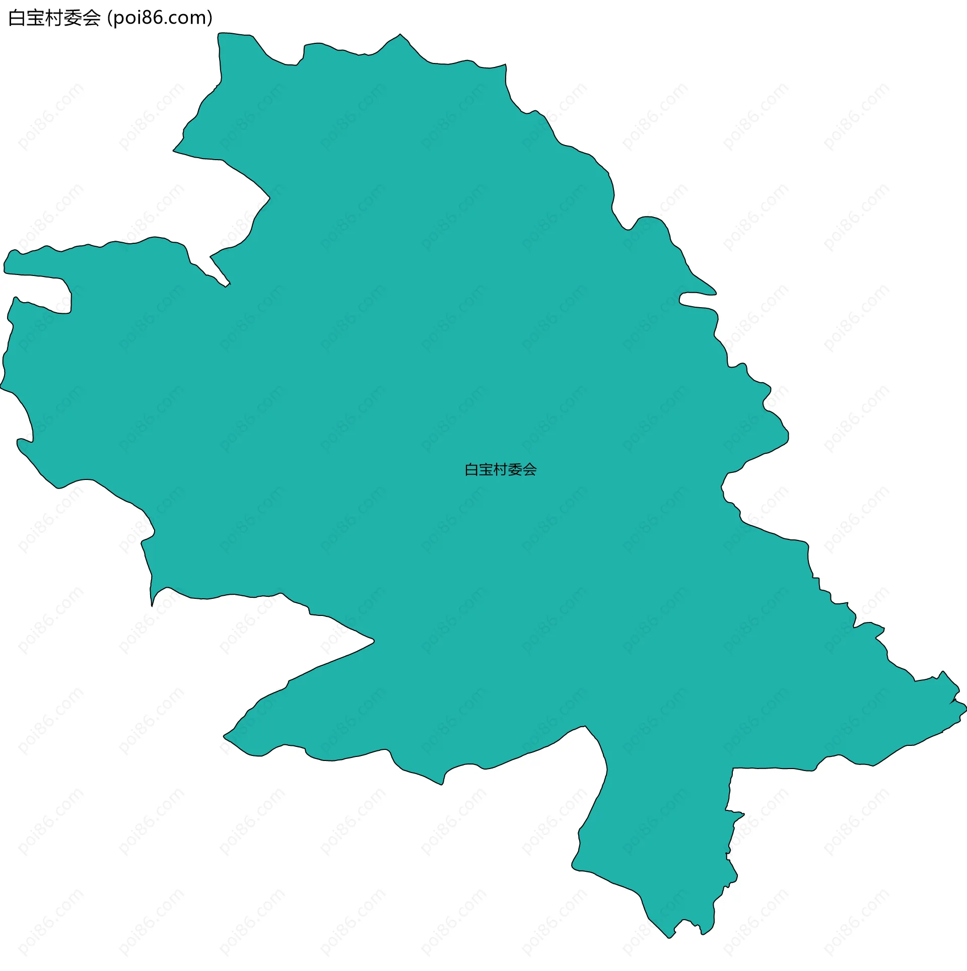 白宝村委会边界地图