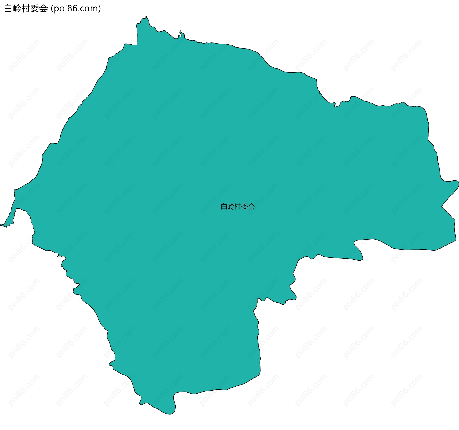 白岭村委会边界地图