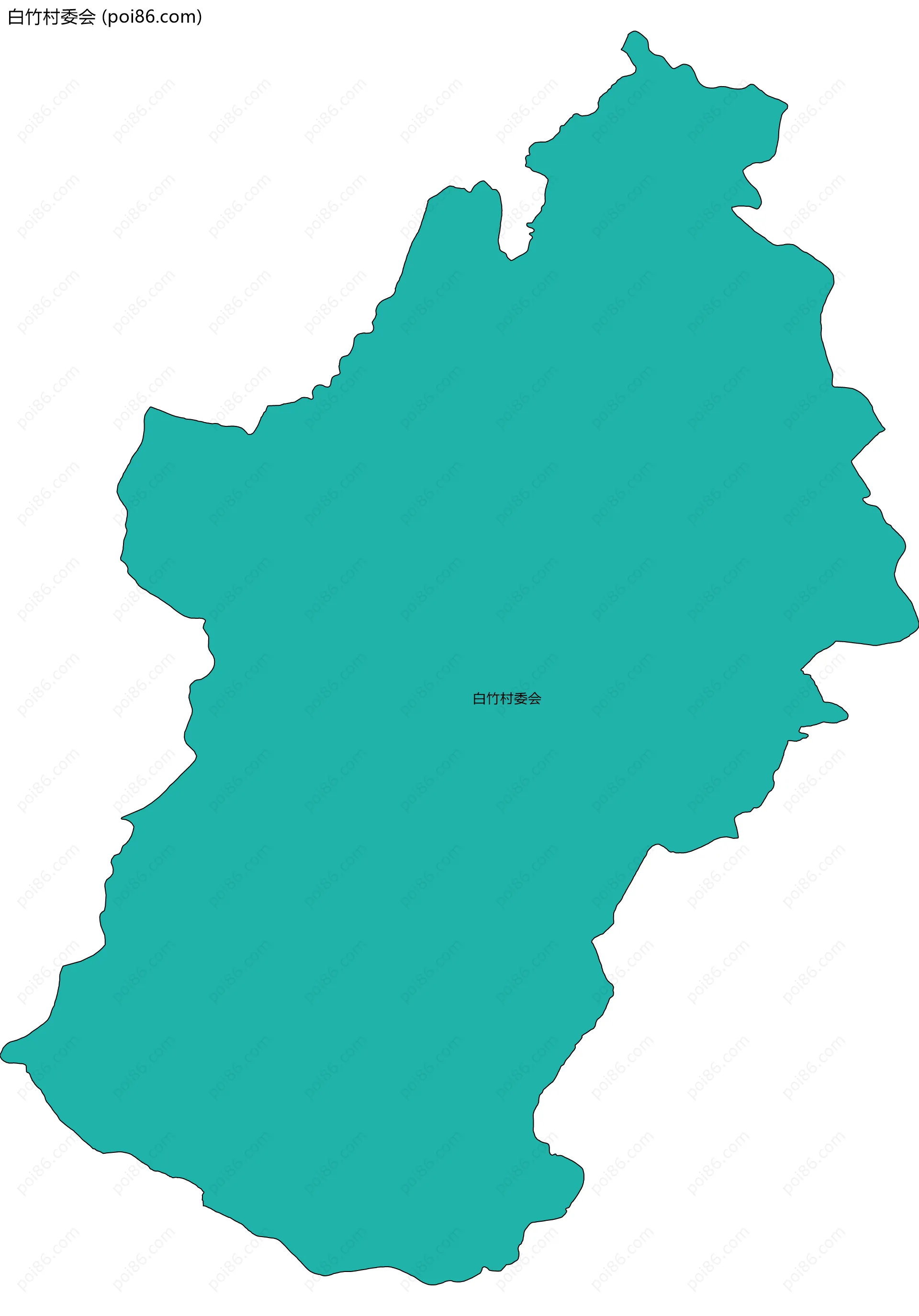 白竹村委会边界地图