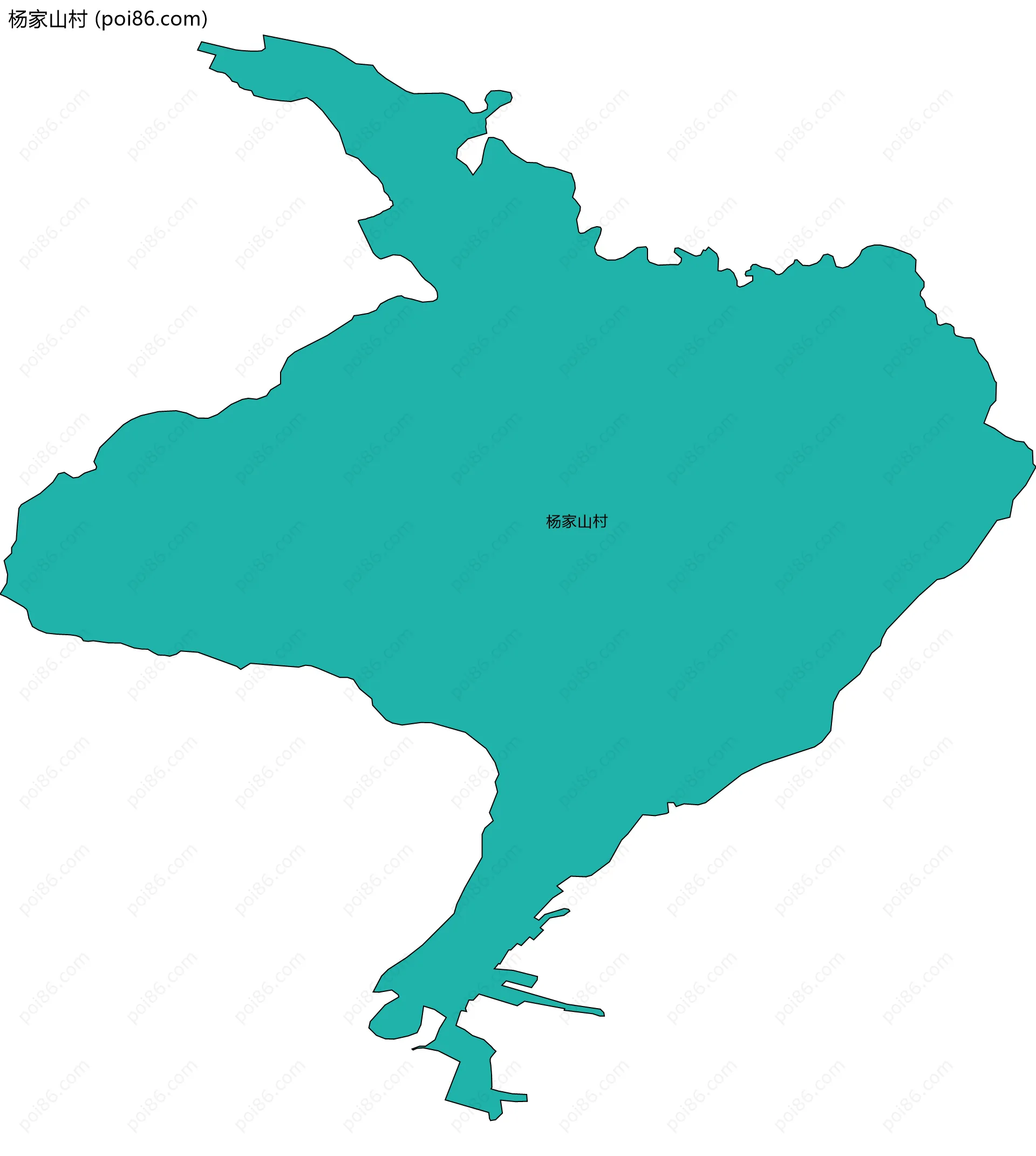 杨家山村边界地图