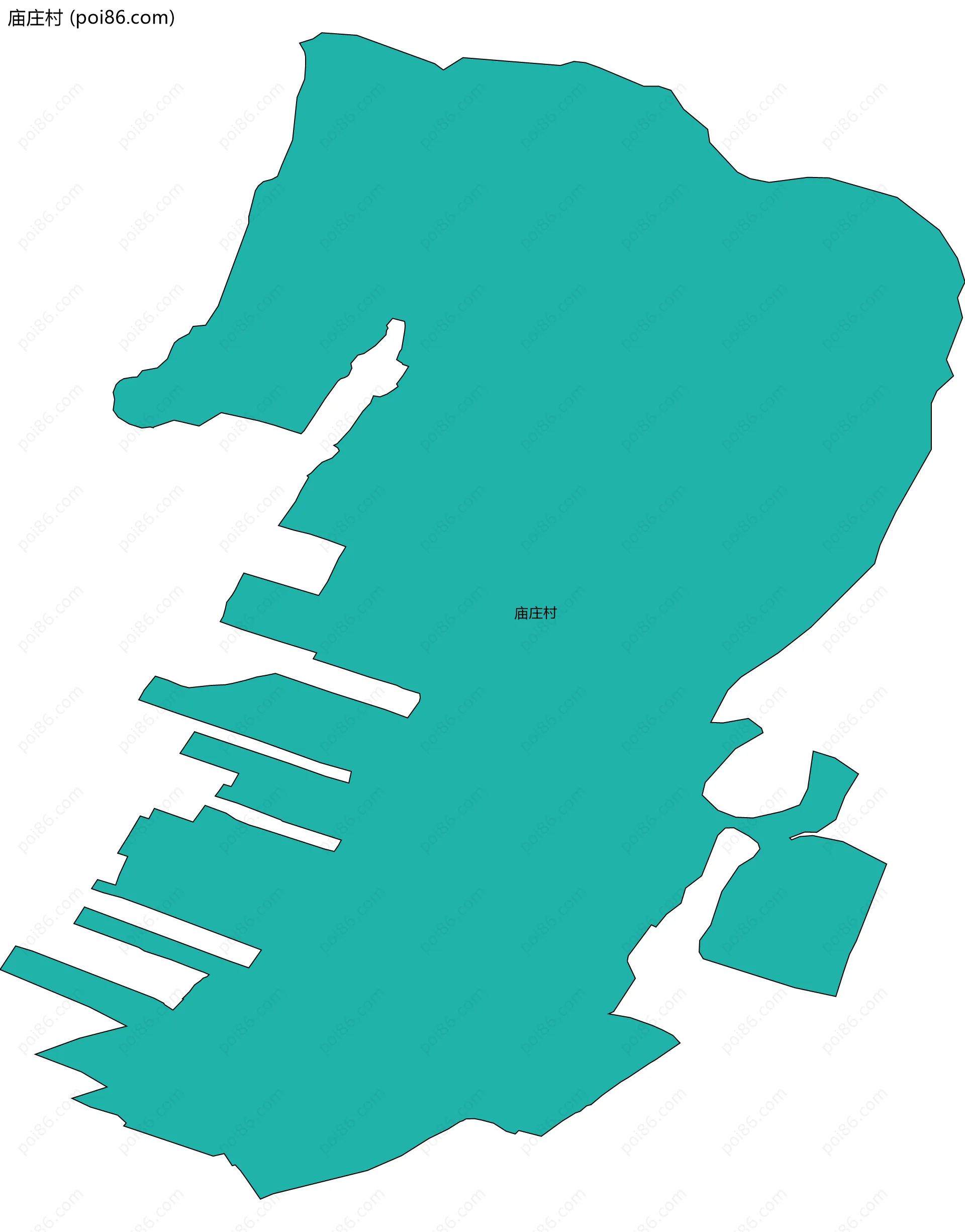 庙庄村边界地图