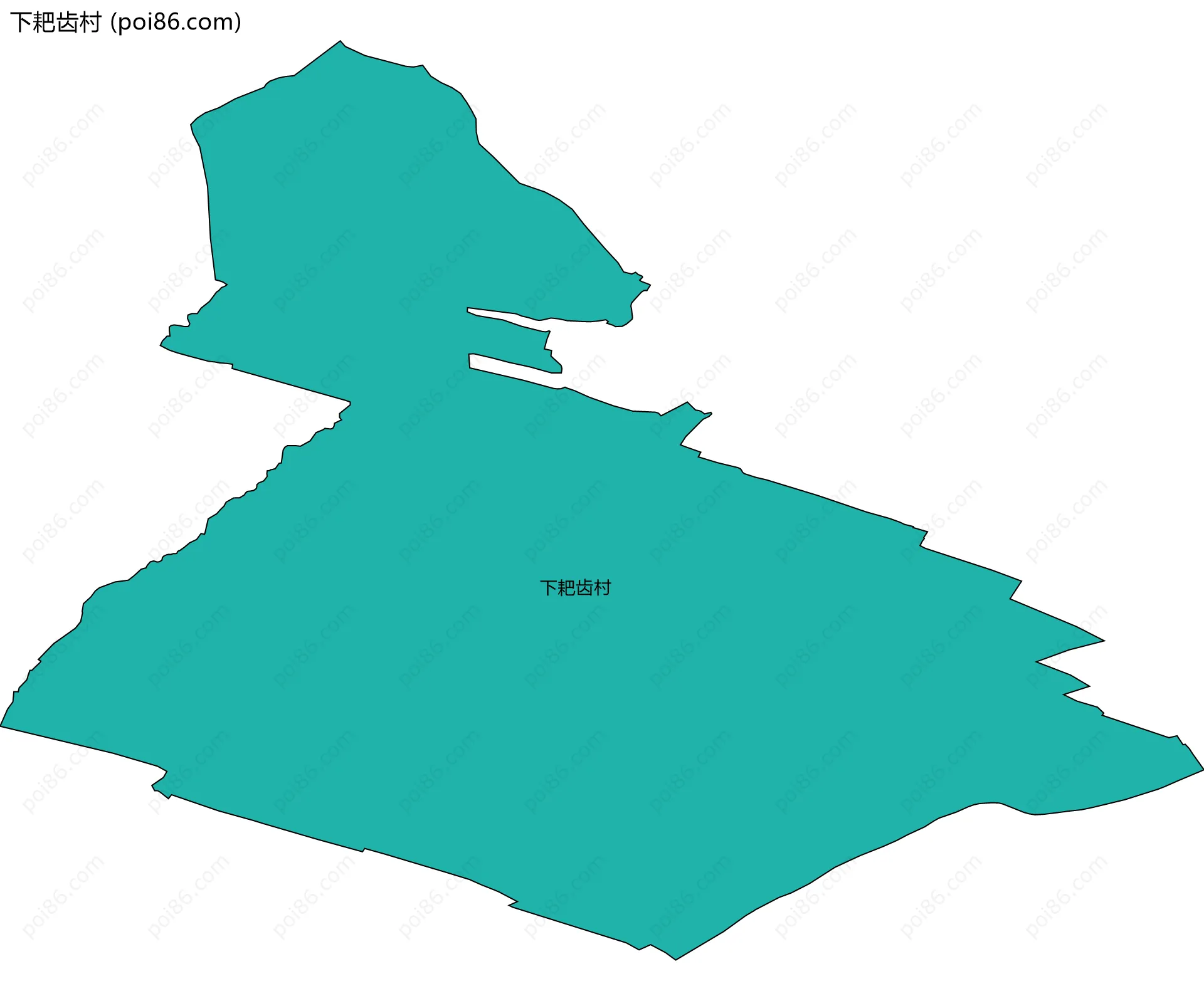 下耙齿村边界地图