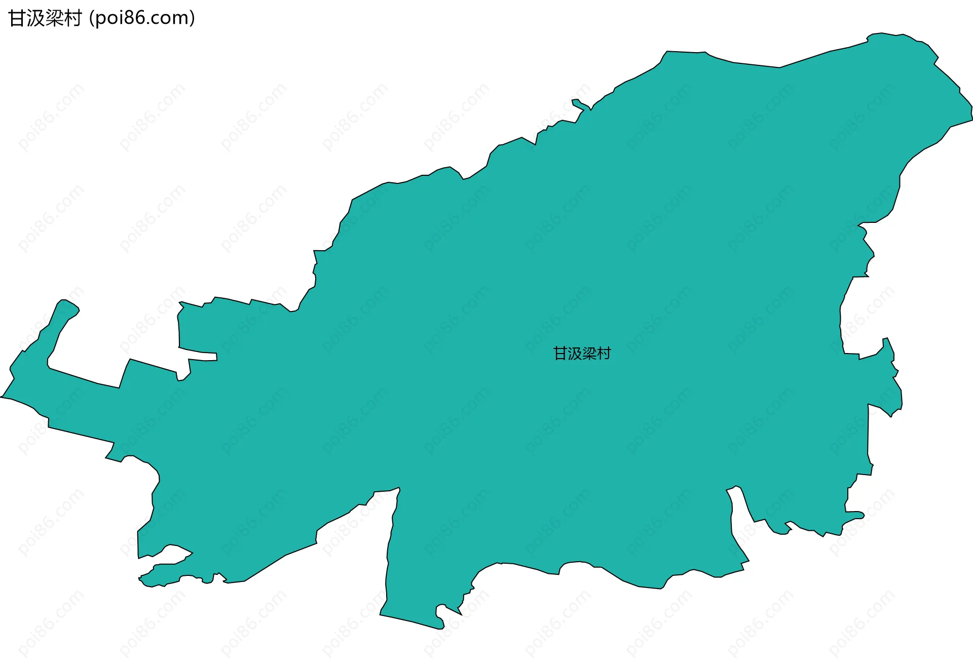 甘汲梁村边界地图