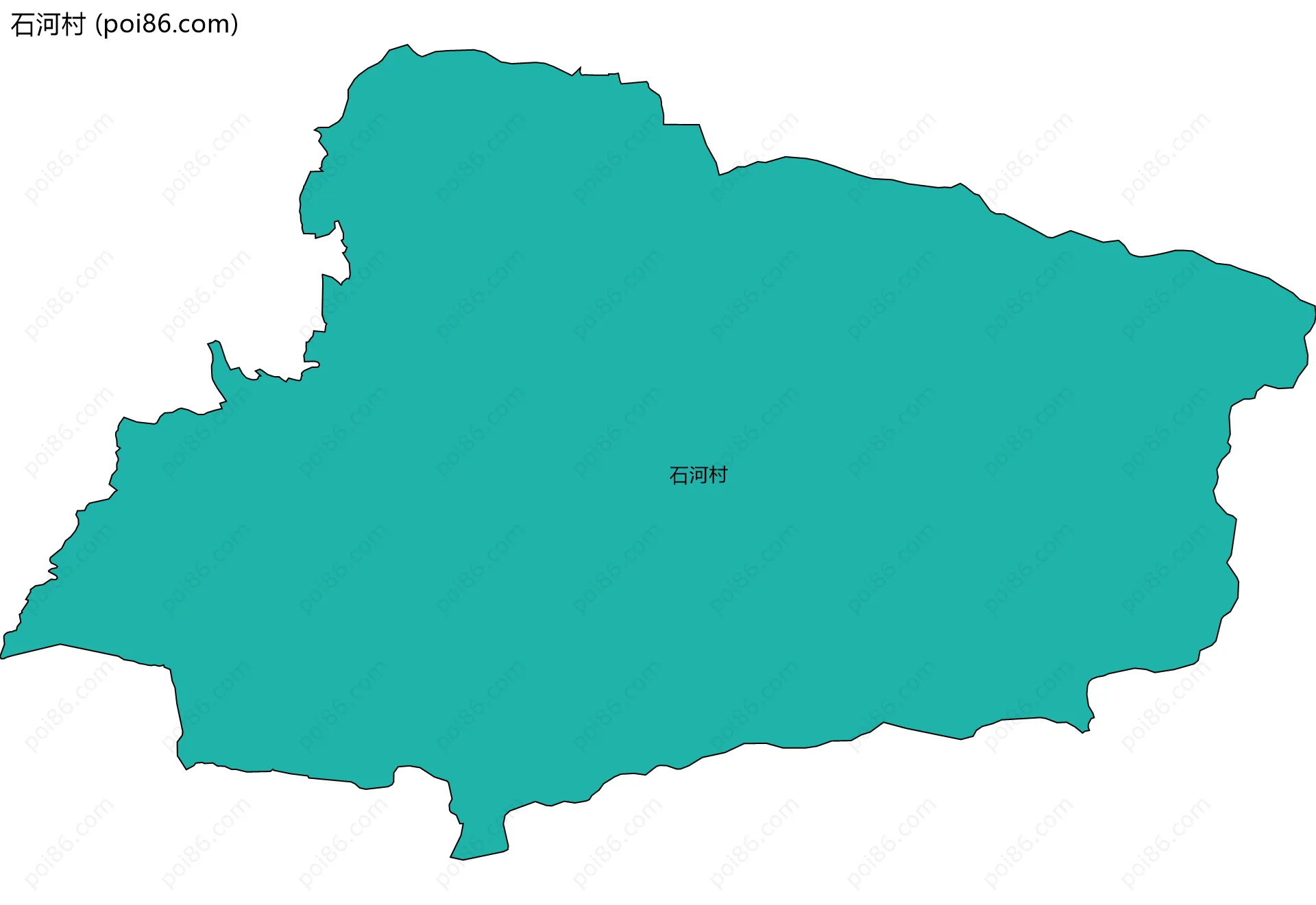 石河村边界地图