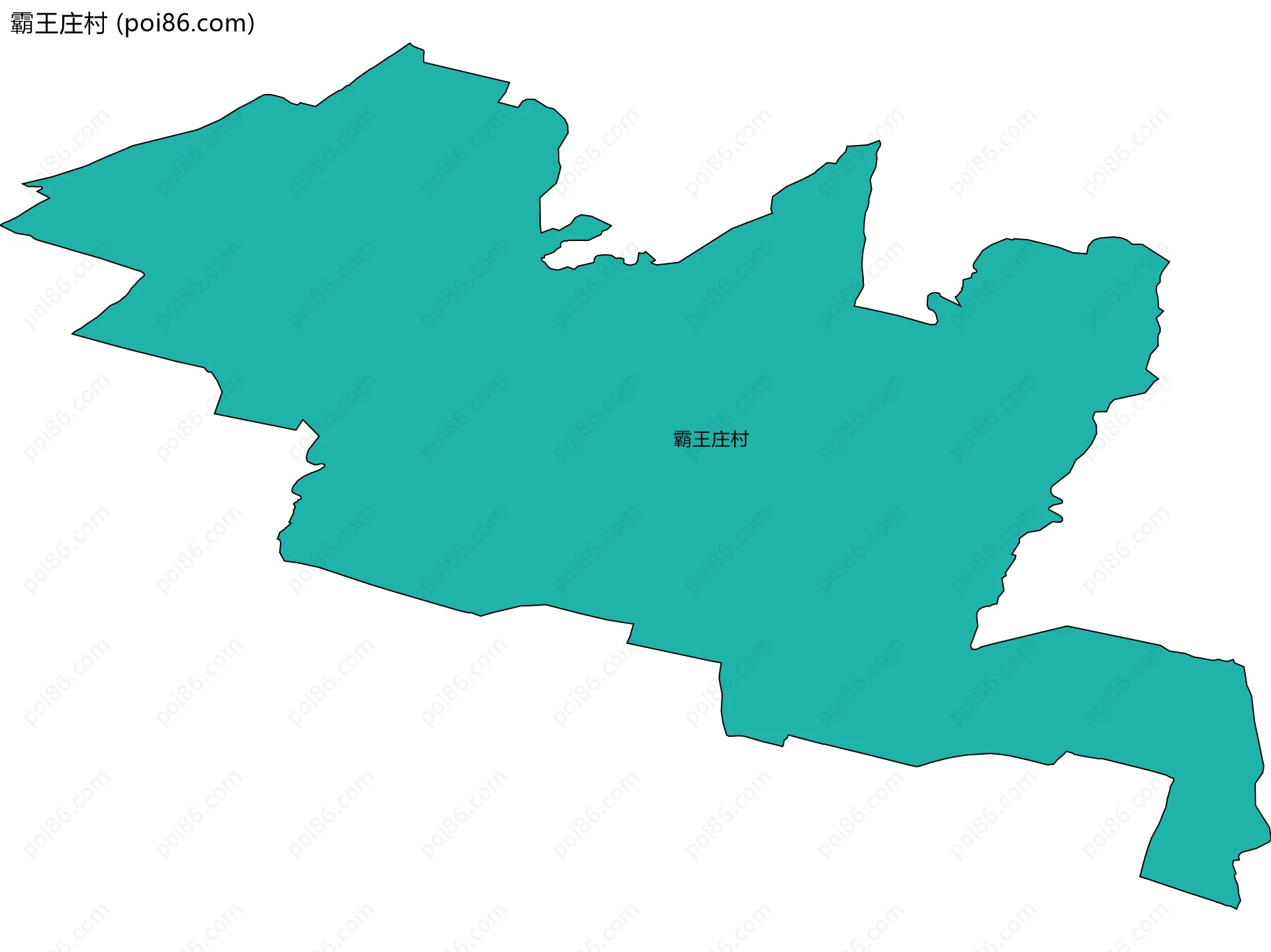 霸王庄村边界地图