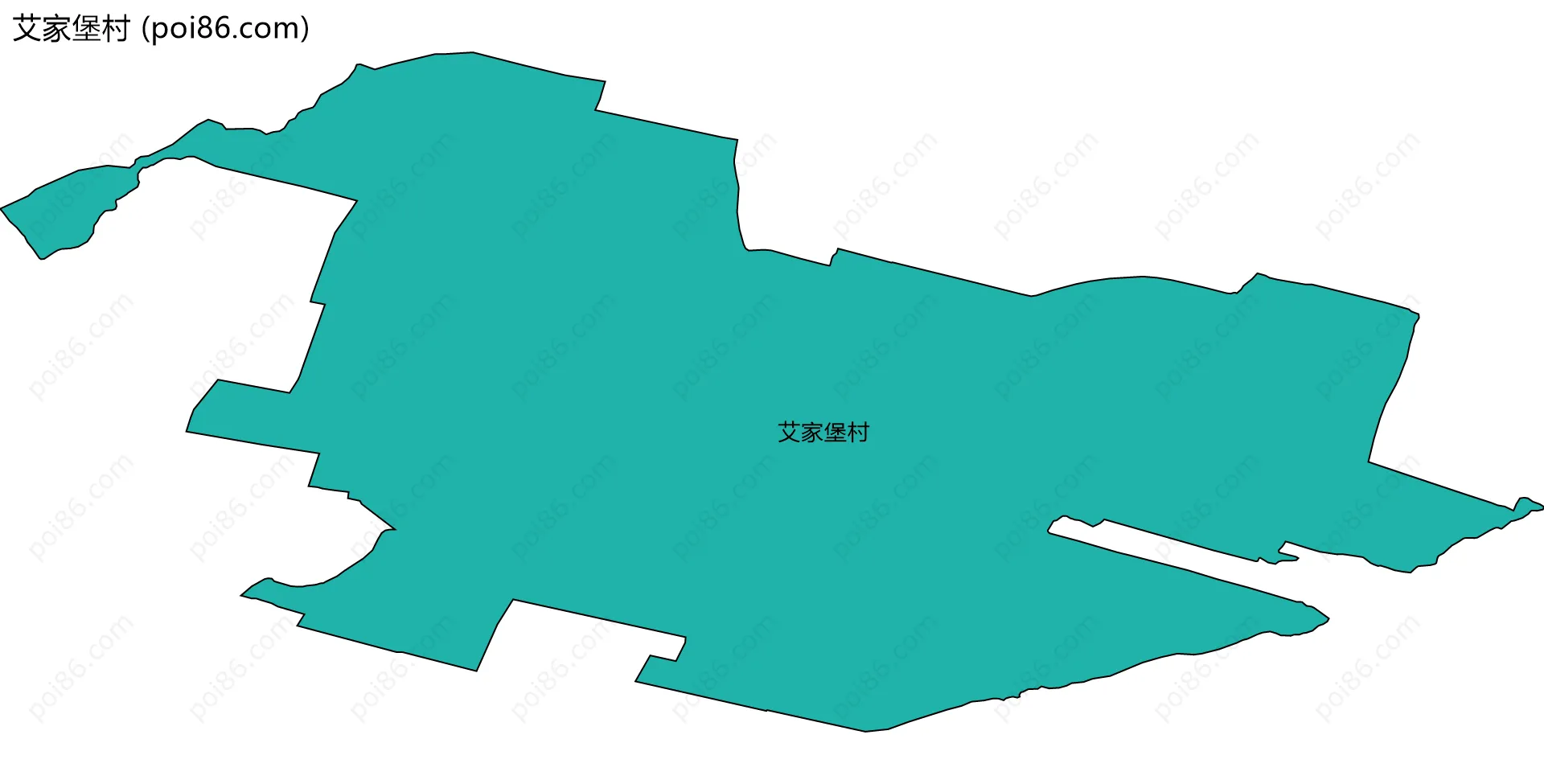 艾家堡村边界地图