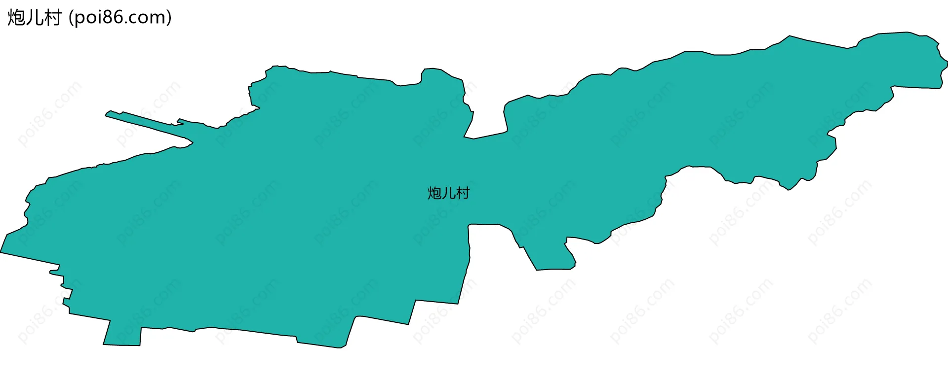 炮儿村边界地图