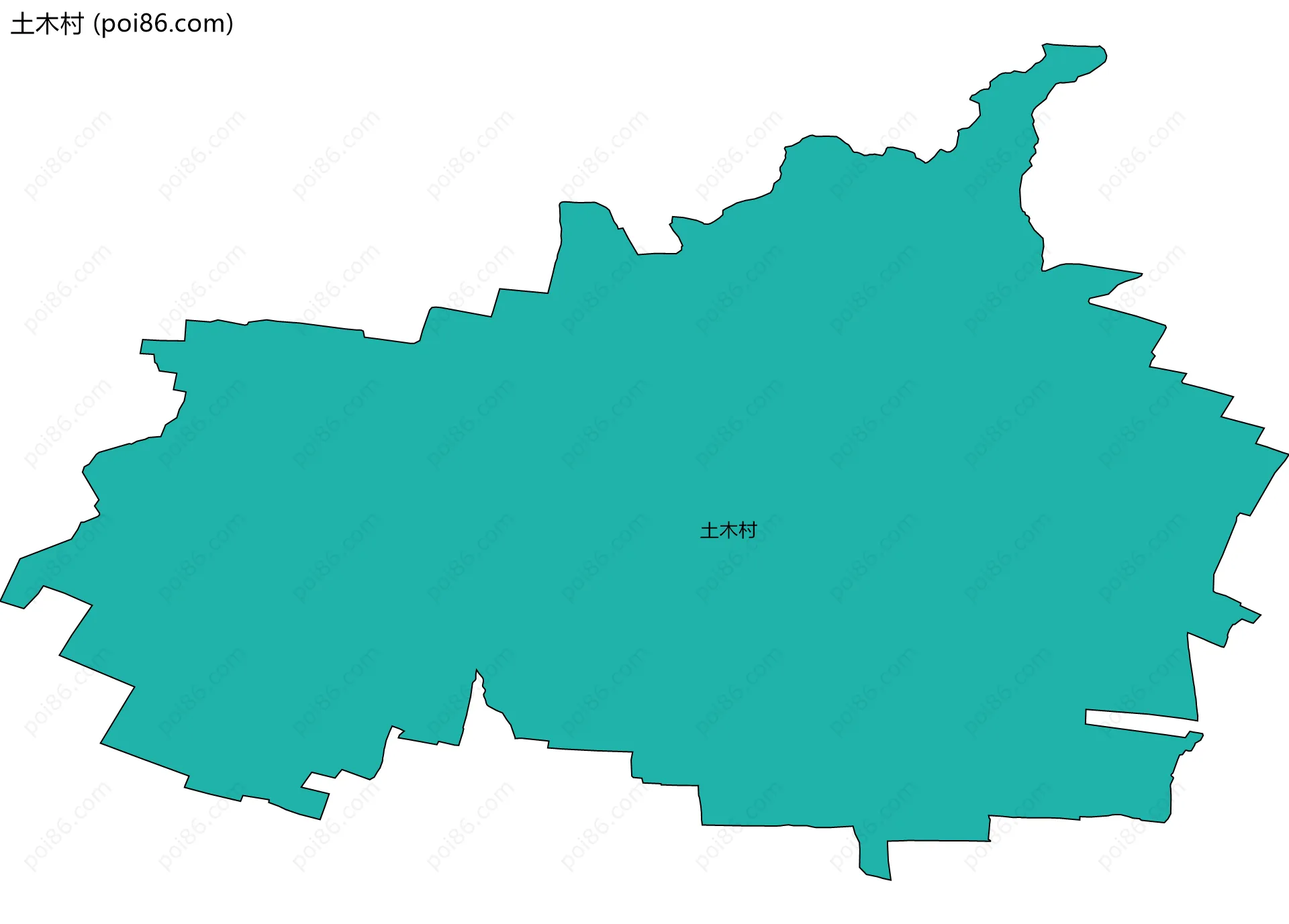 土木村边界地图