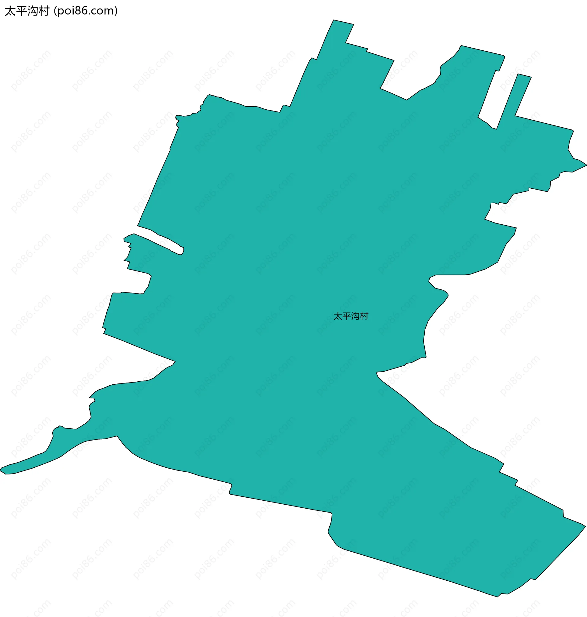 太平沟村边界地图