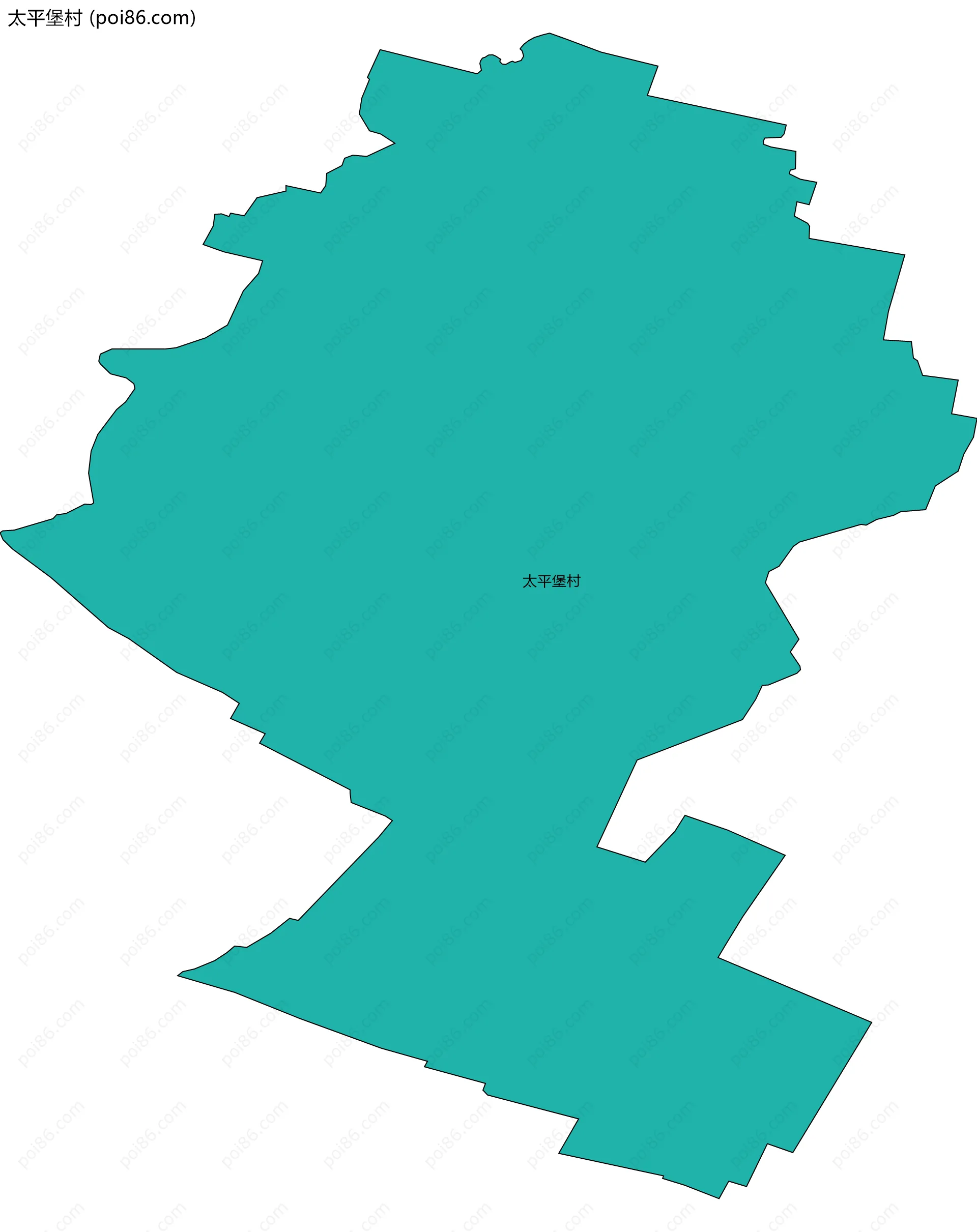 太平堡村边界地图