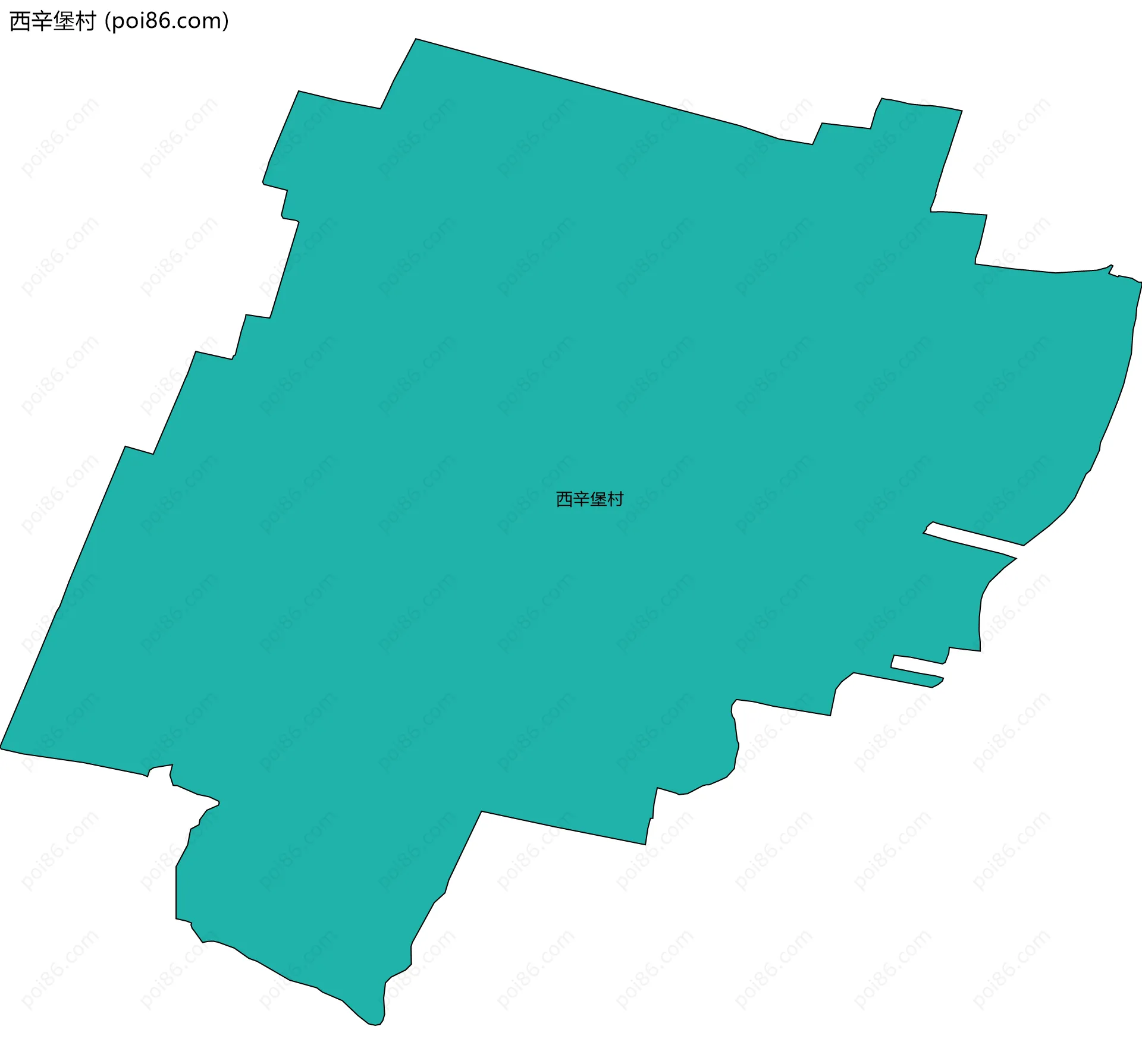 西辛堡村边界地图