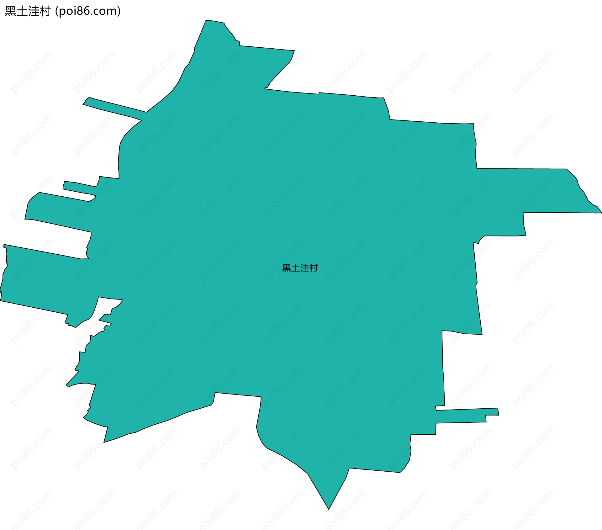 黑土洼村边界地图