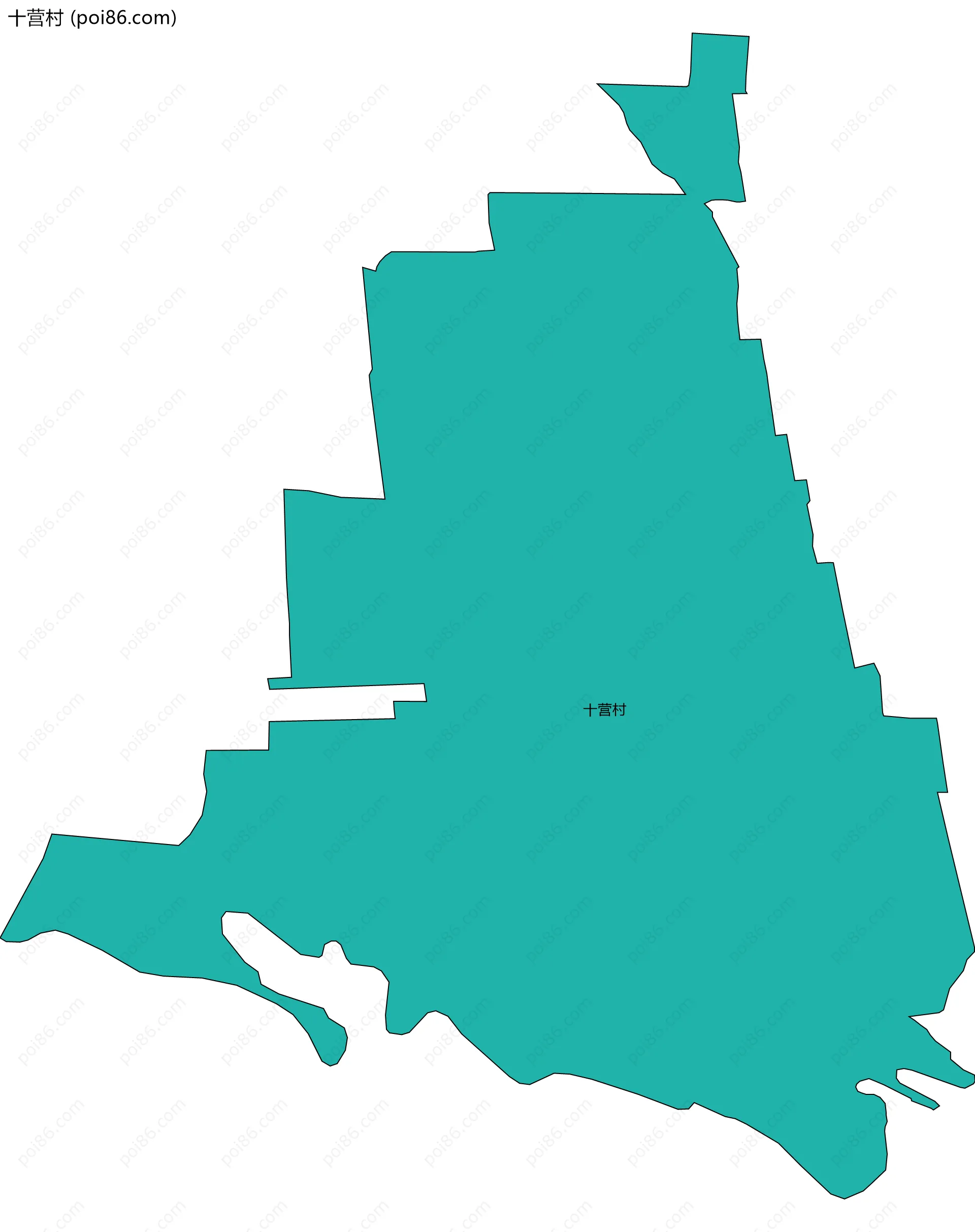 十营村边界地图