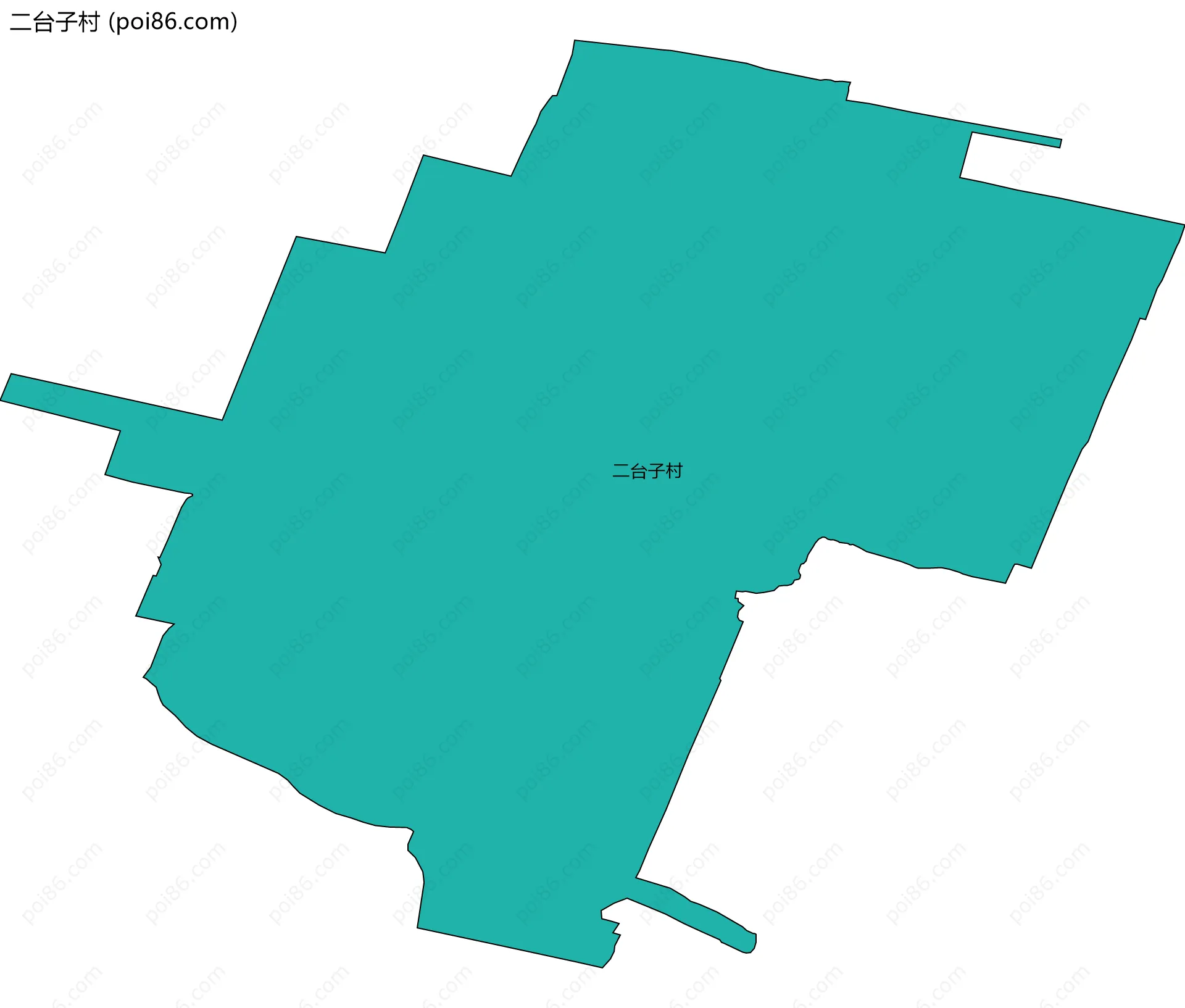 二台子村边界地图