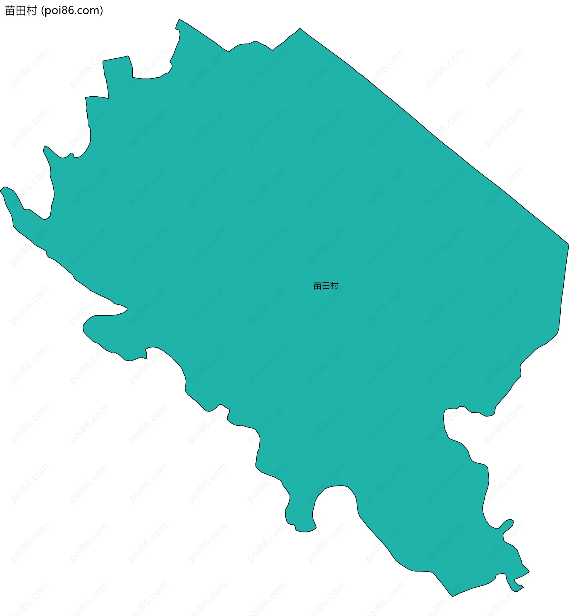 苗田村边界地图