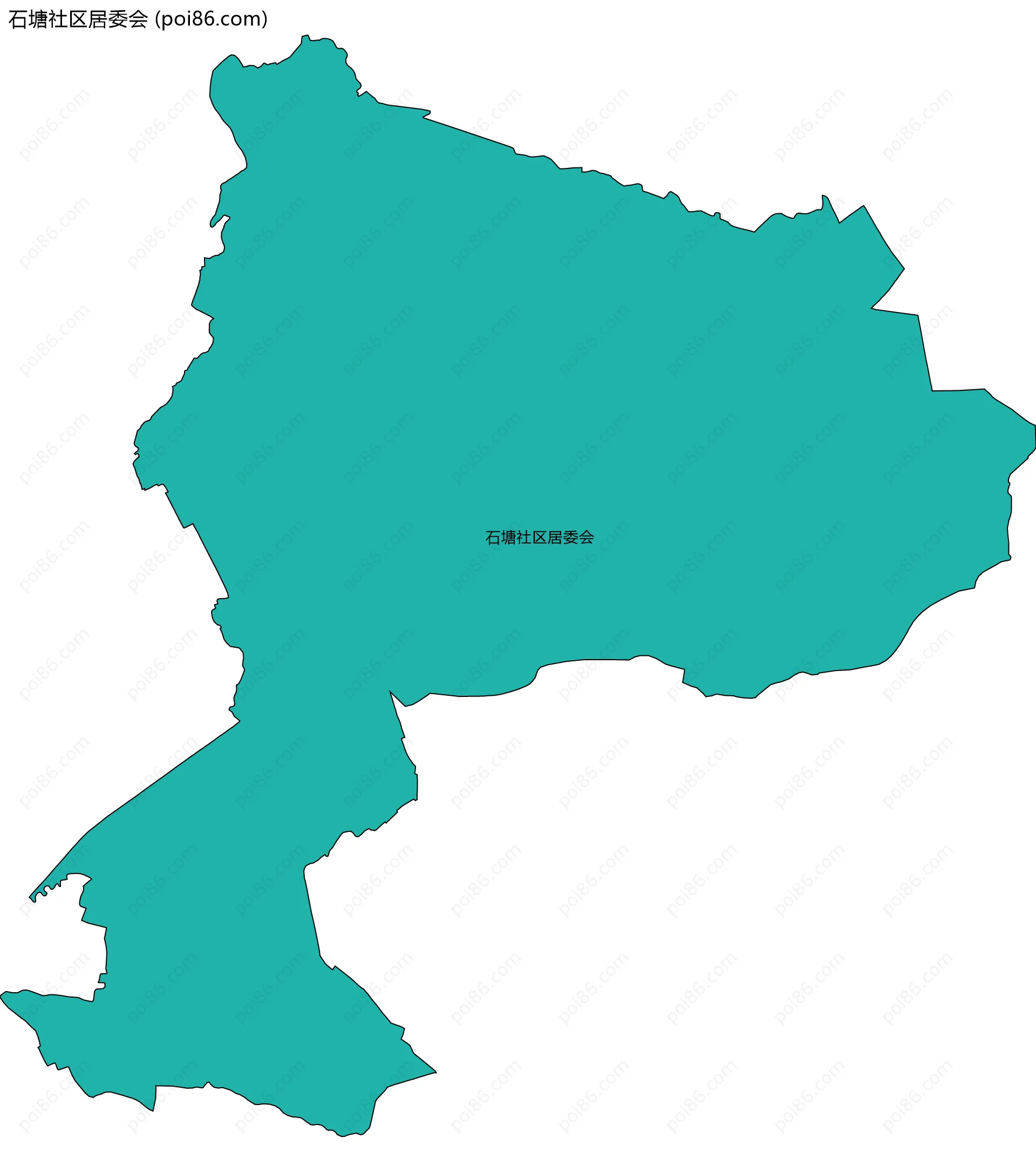 石塘社区居委会边界地图