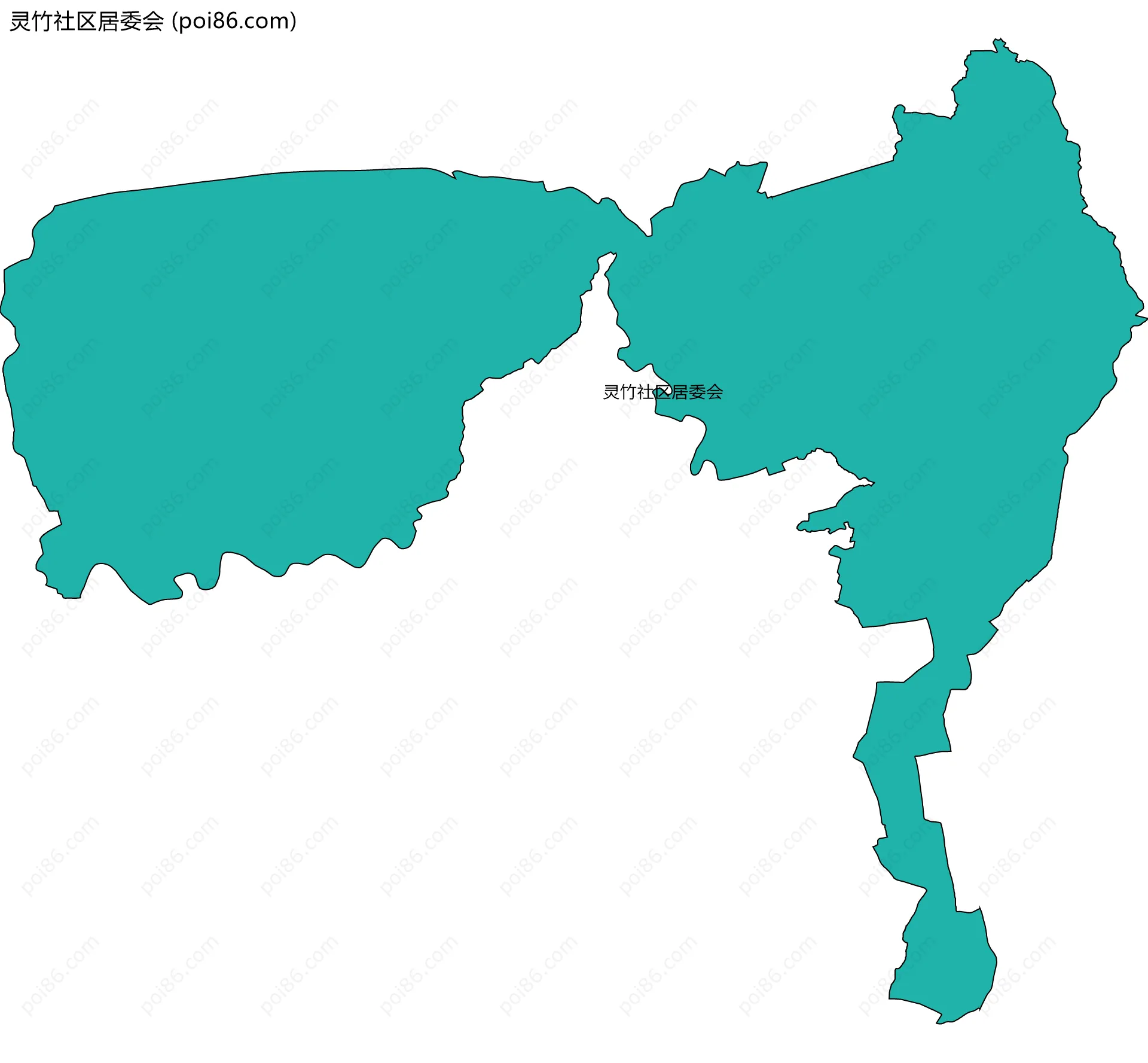 灵竹社区居委会边界地图