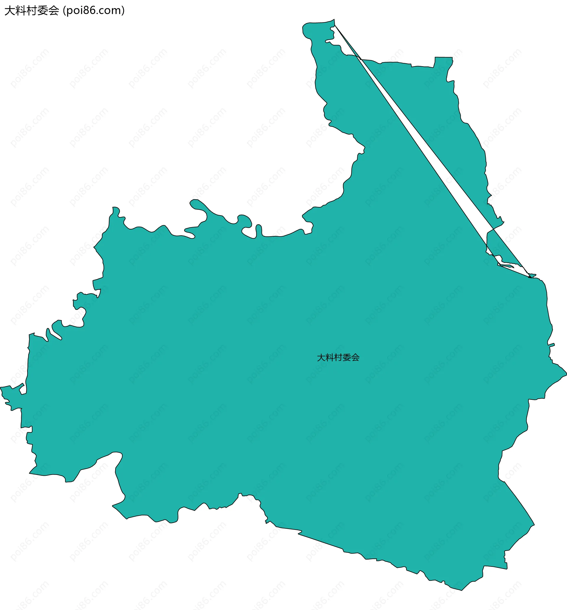 大料村委会边界地图
